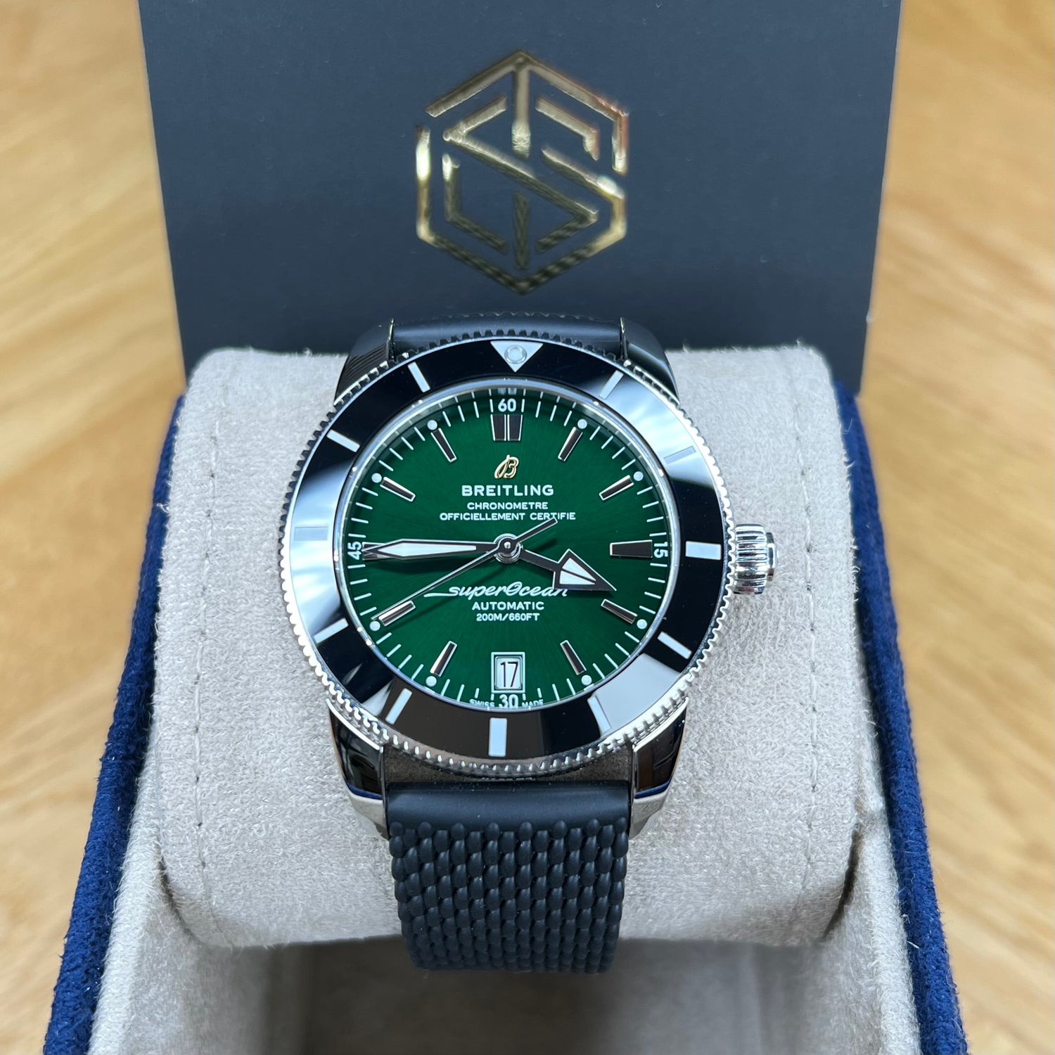 Breitling SuperOcean Heritage B20 AB2010121L1S1 Green Dial 2022 Full Set Watch SwissTimepieces