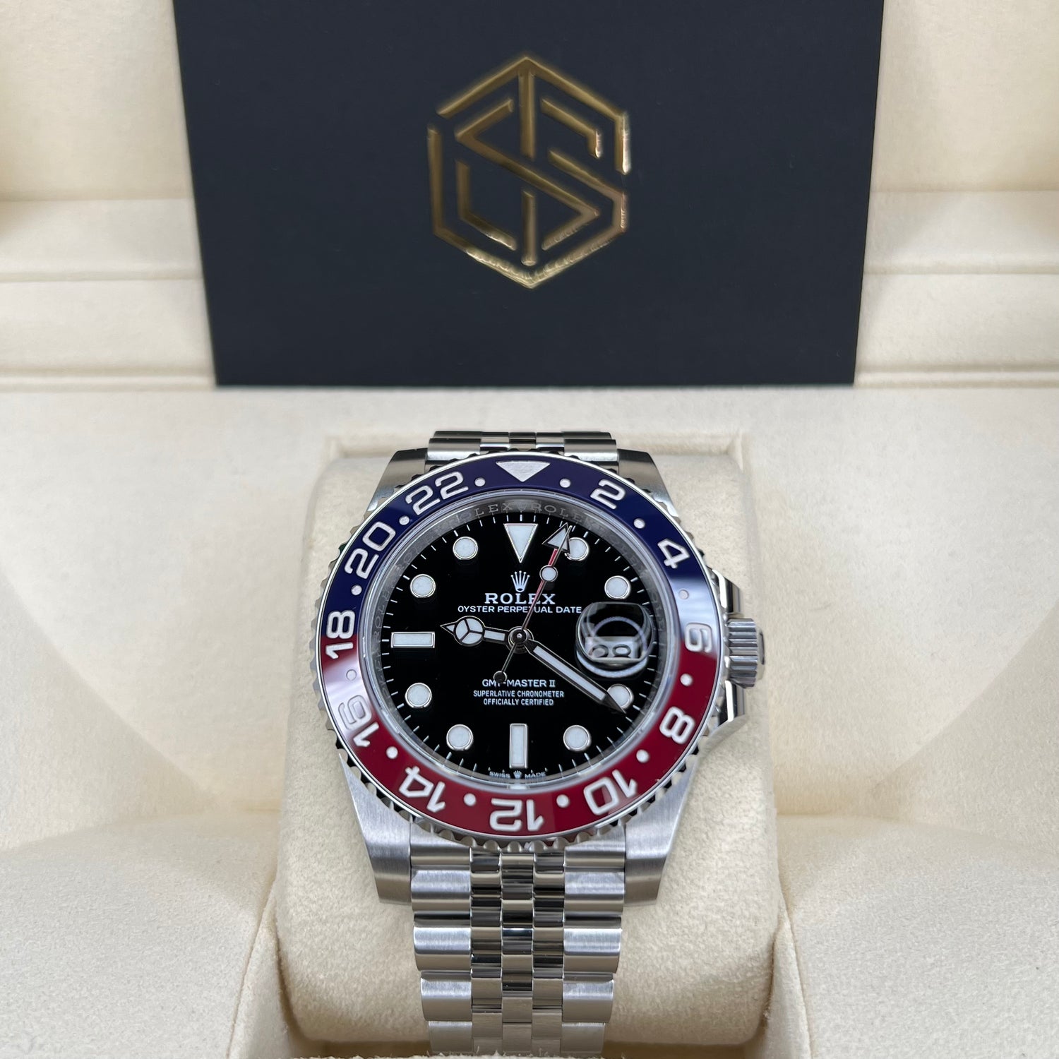 Rolex 126710BLRO GMT Master II Pepsi Jubilee 2021 Full Set Watch