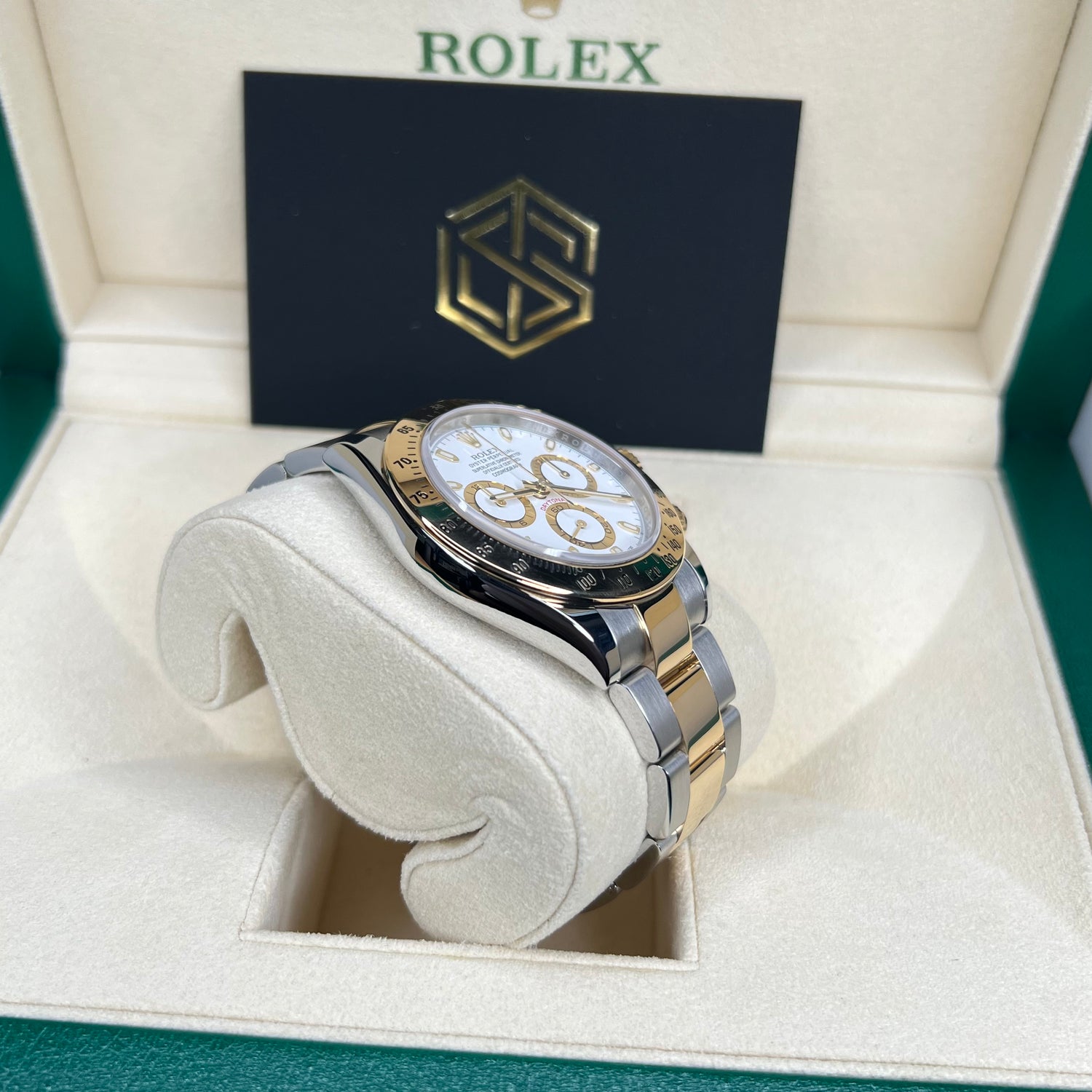 Rolex 116523 Daytona Bi-Metal White 'APH' Error Dial 2014 Full Set Watch - SwissTimepieces