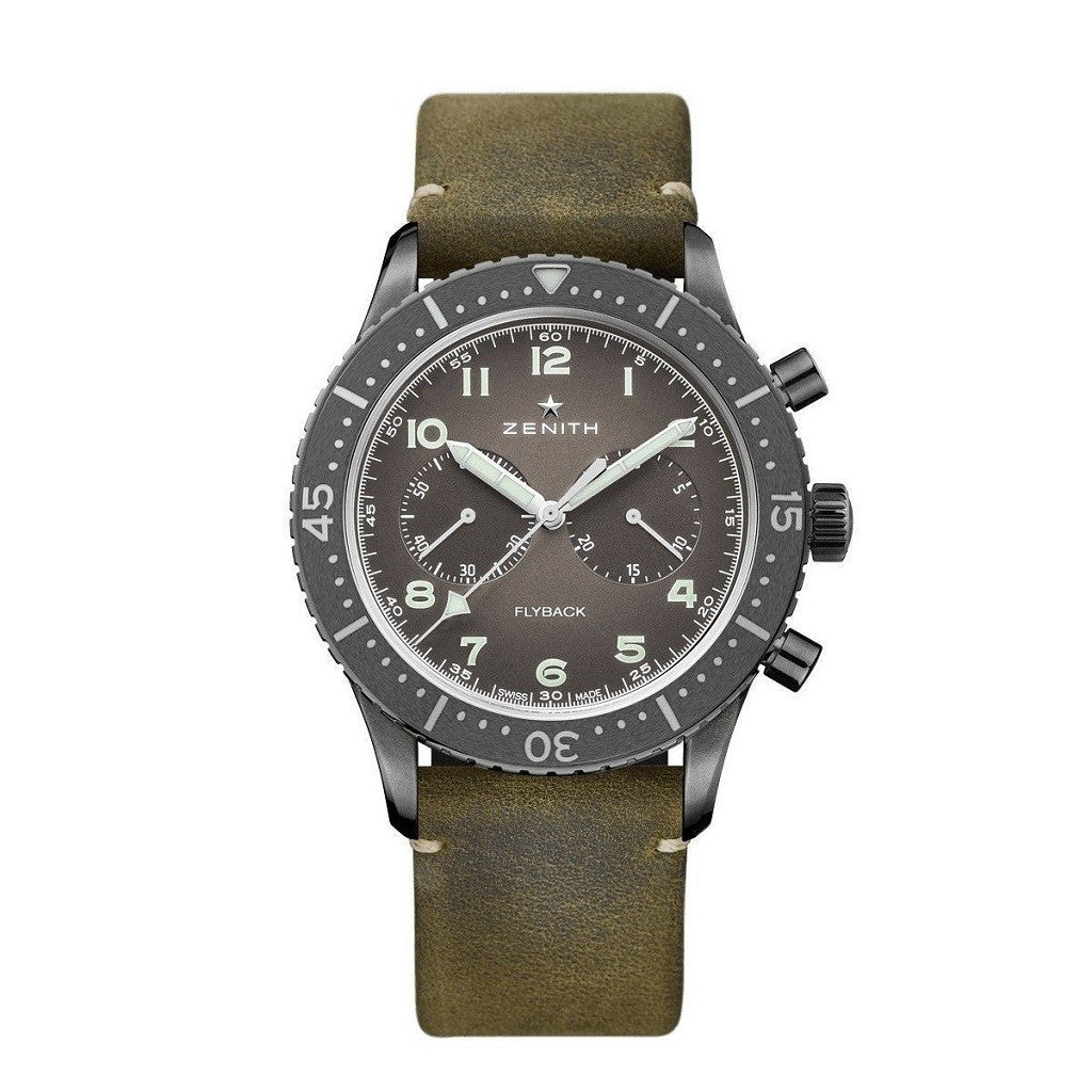 Zenith Pilot Cronmetro Tipo Grey Men's 45mm Watch 11.2240.405/21.C773