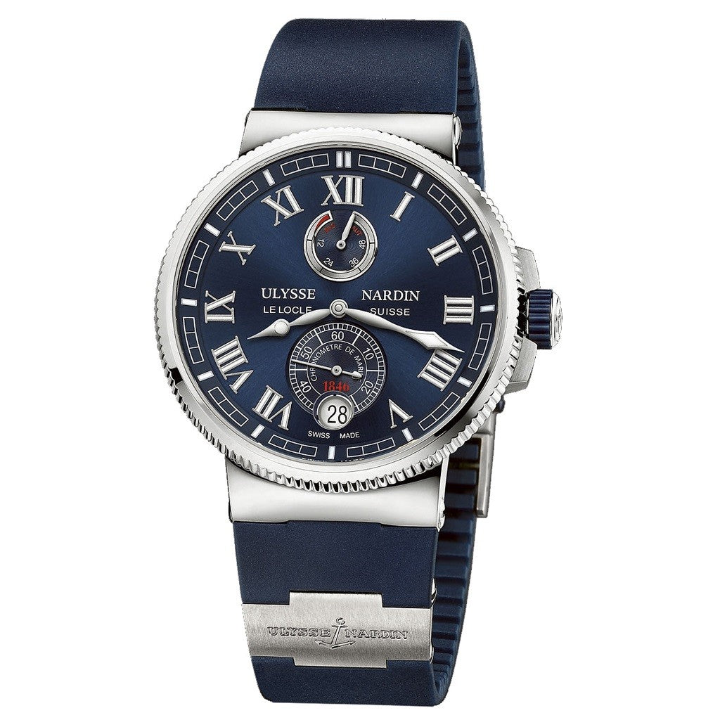 Ulysse Nardin Marine Automatic Stainless Steel Blue Dial Mens Watch 1183-126-3/43