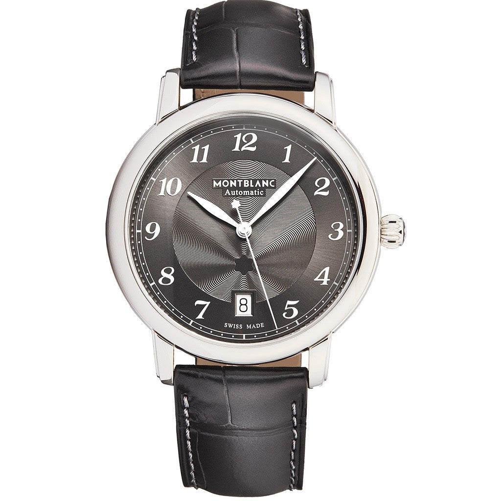 MONTBLANC STAR LEGACY 39MM AUTO GRAY DIAL DATE MEN'S WATCH - 118517