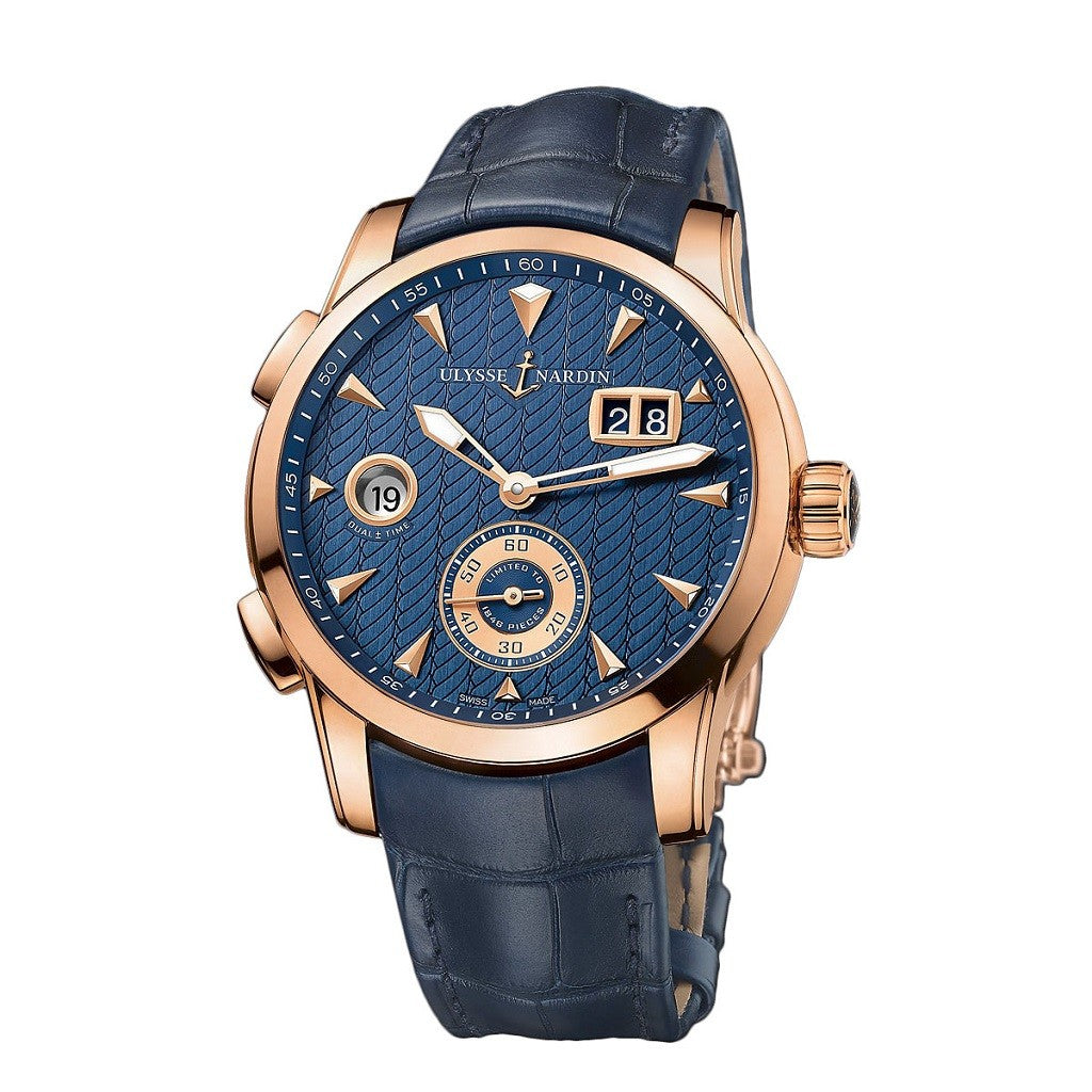 Ulysse Nardin Classico Automatic Rose Gold Blue Dial Mens Watch 3346-126LE/93