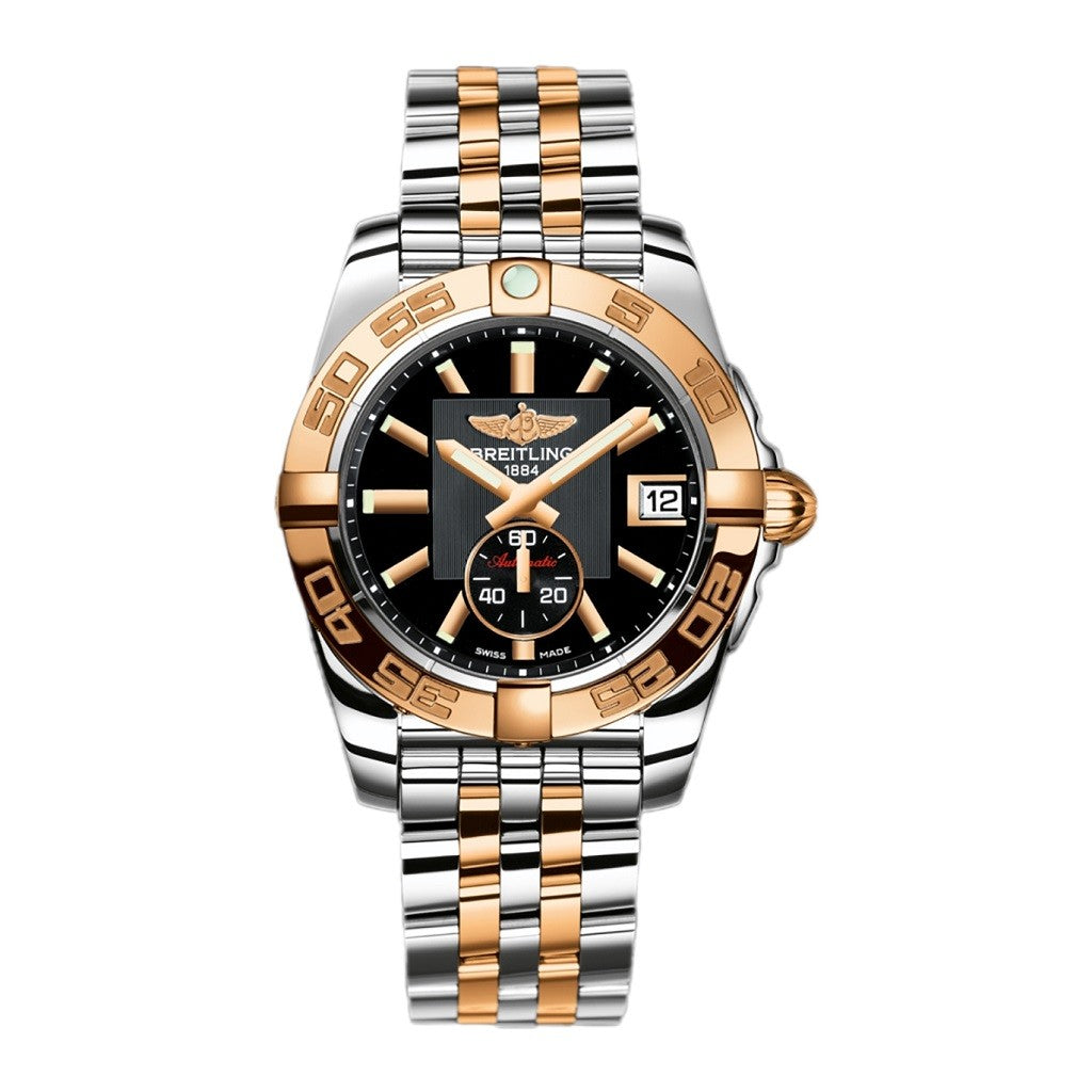 BREITLING Galactic Automatic Steel & Rose Gold Black Dial Unisex Watch C3733012/BA54376C