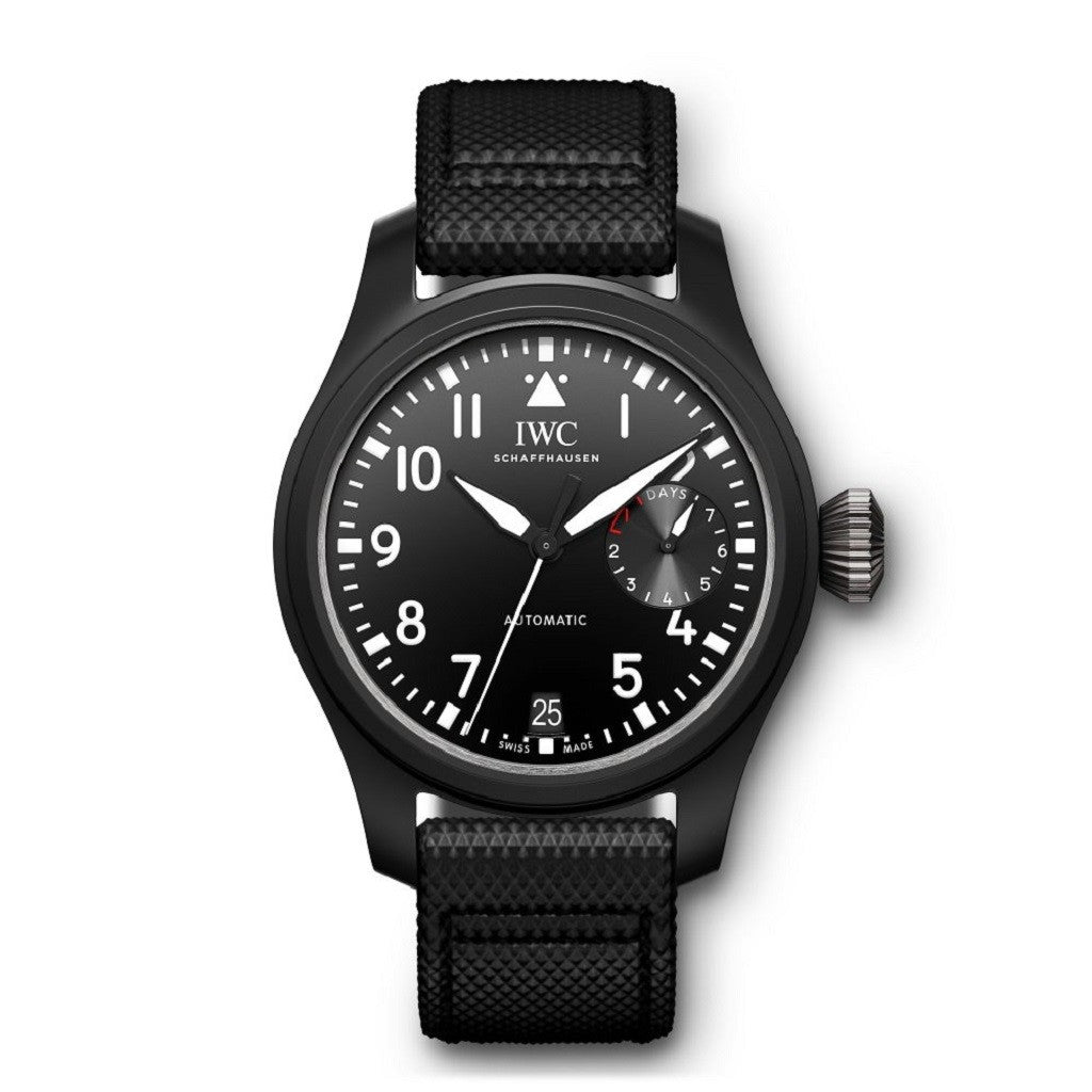 IWC Schaffhausen Pilot Automatic Ceramic Black Dial Mens Watch IW502001