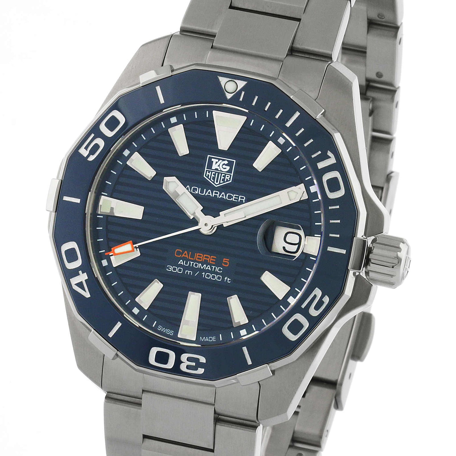 TAG HEUER Aquaracer Automatic Stainless Steel Blue Dial Mens Watch WAY211C.BA0928