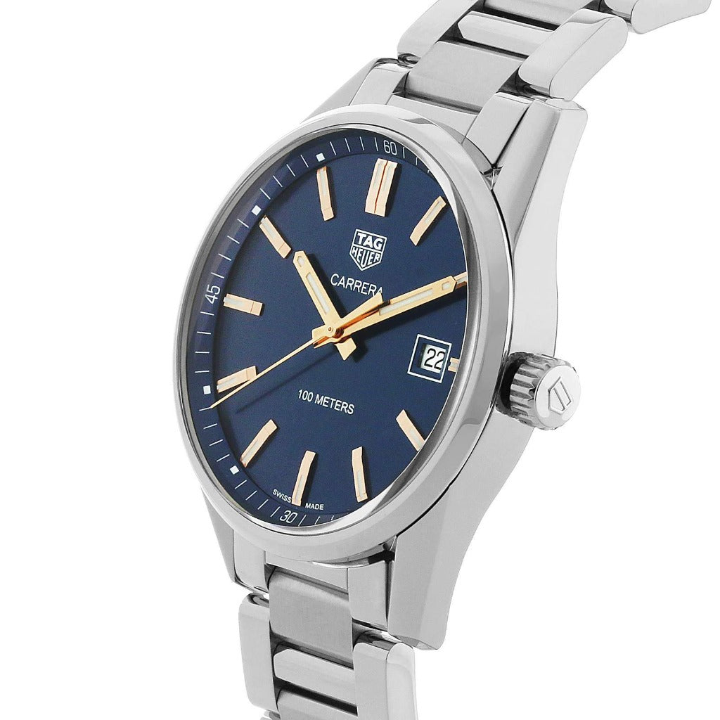 TAG HEUER Carrera Quartz Stainless Steel Blue Dial Watch WAR1112.BA0601