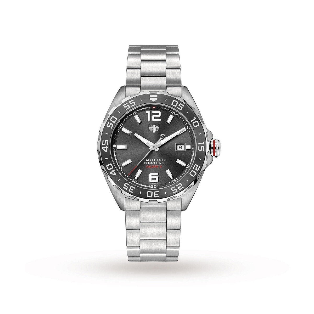 TAG HEUER Formula 1 Automatic Stainless Steel Grey Dial Mens 43MM Watch - WAZ2011.BA0842