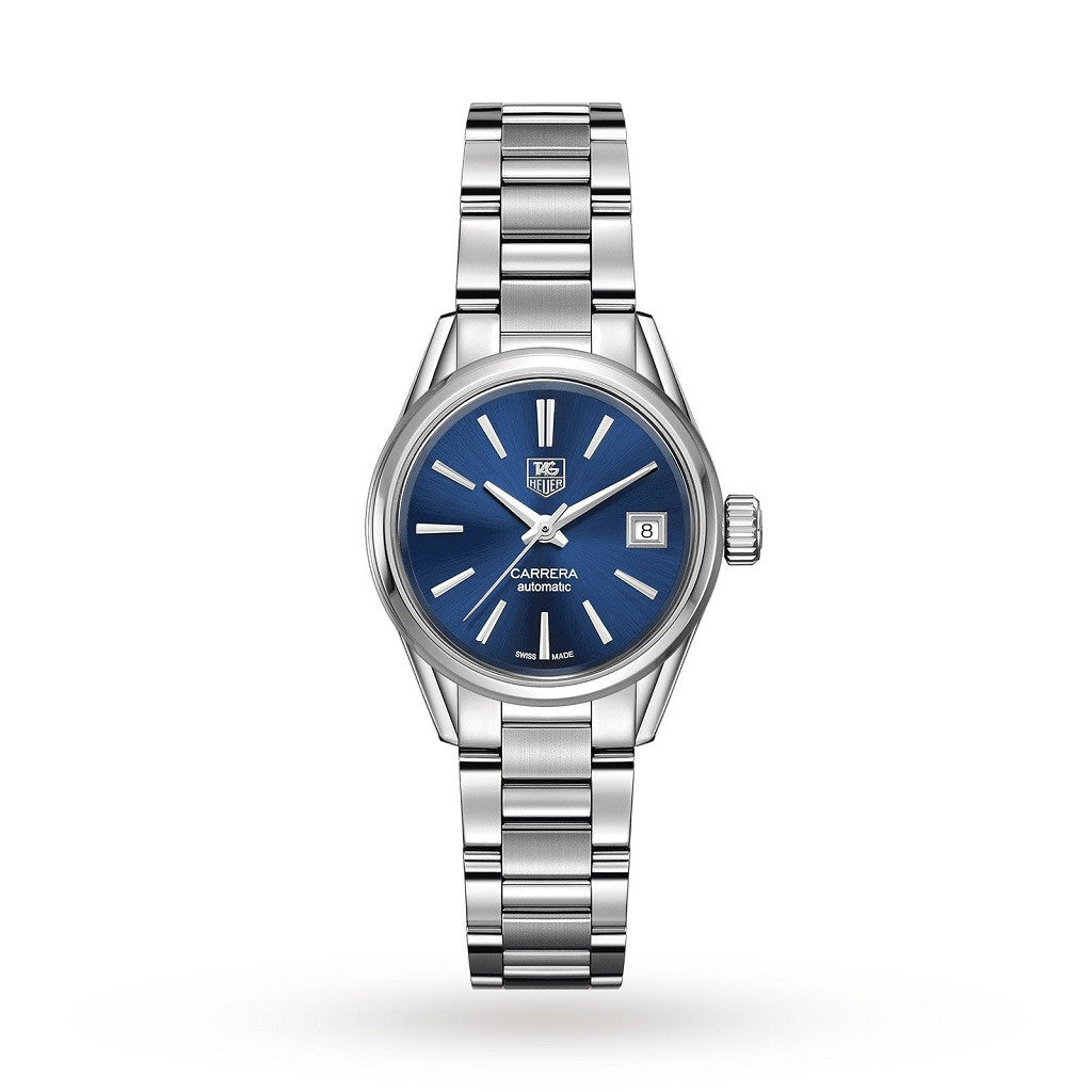 TAG Heuer Carrera Automatic Stainless Steel Blue Dial Ladies Watch WAR2419.BA0776