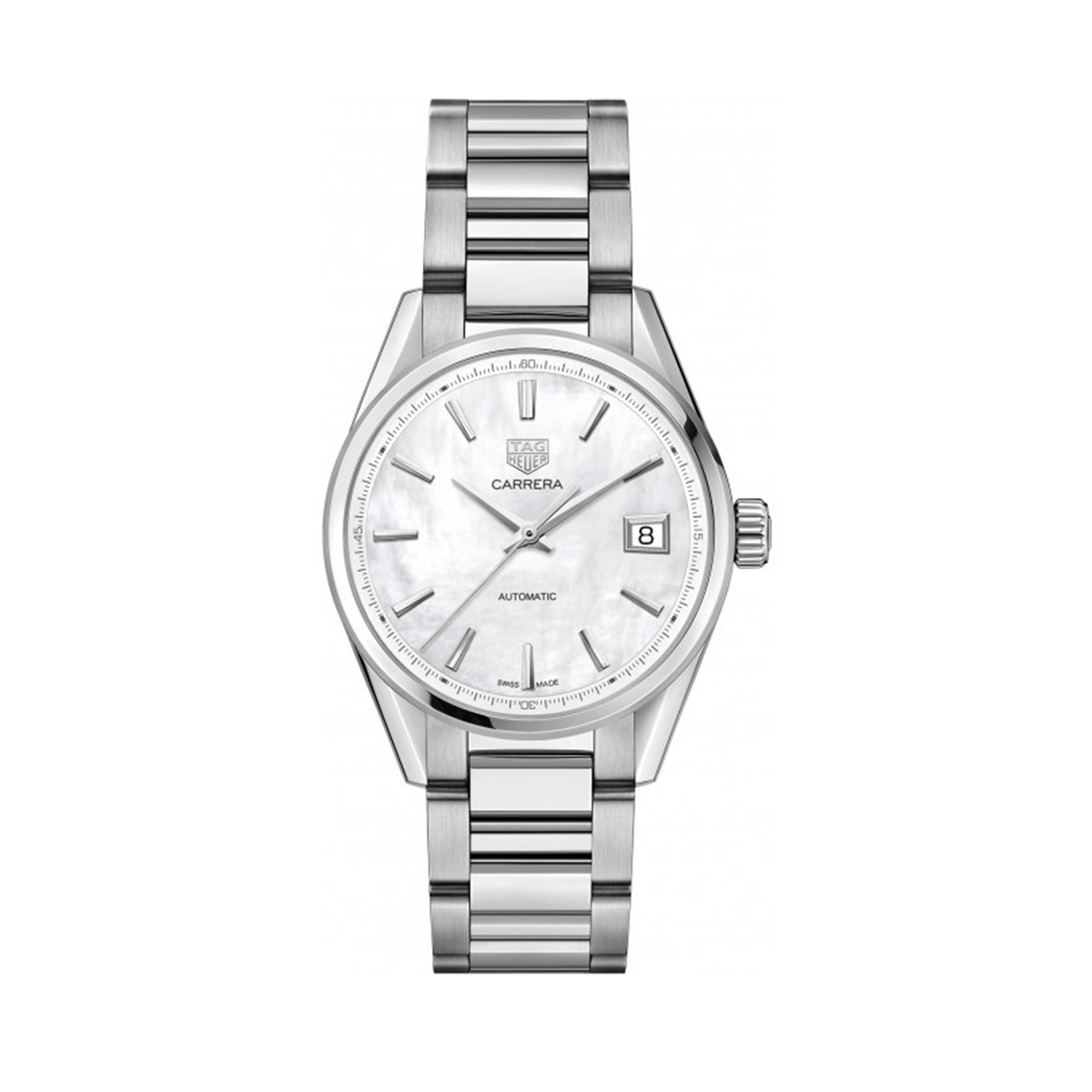 Tag Heuer Carrera Automatic Stainless Steel White MOP Dial Ladies Watch - WBK2311.BA0652