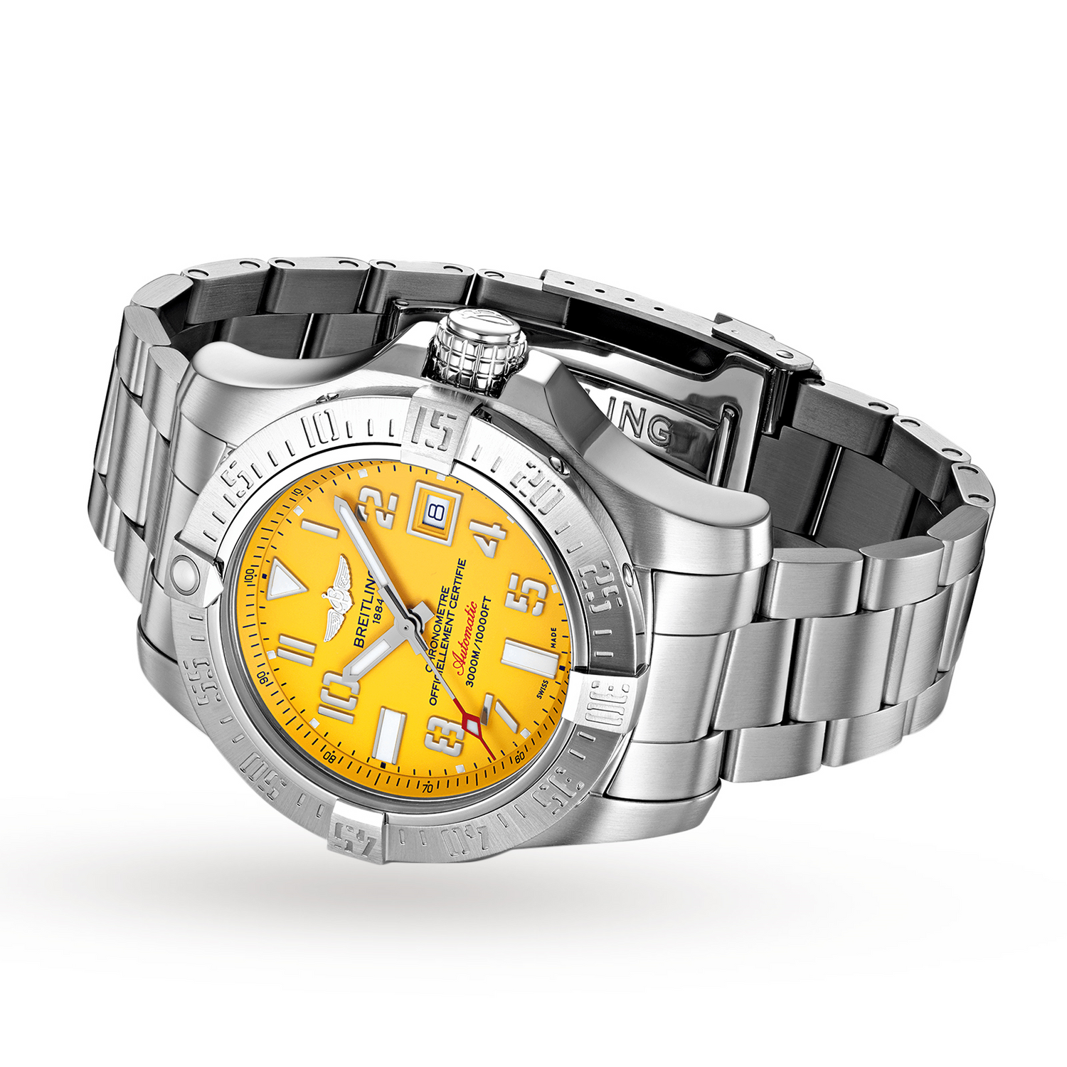 BREITLING Avenger II Seawolf A17331101I1A1 Stainless Steel Yellow Men's Watch