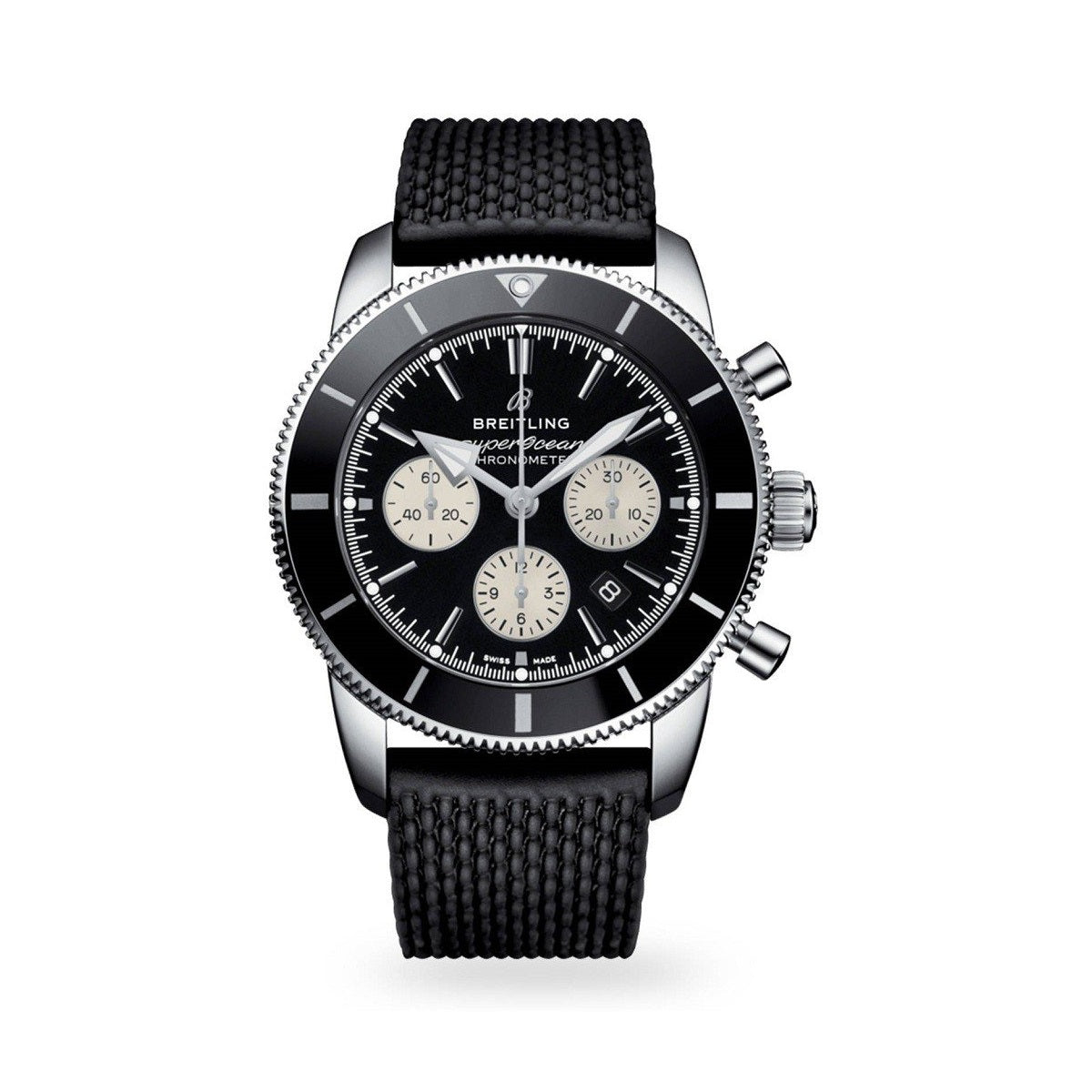 Breitling Superocean Heritage Men's Black Rubber Strap Watch AB0162121B1S1