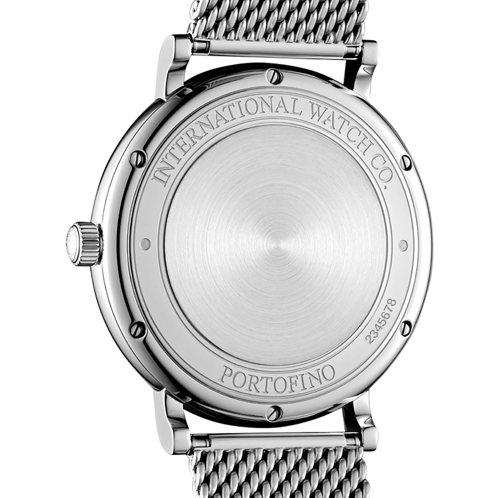 IWC Schaffhausen Portofino Automatic Black Steel Bracelet Watch IW356506