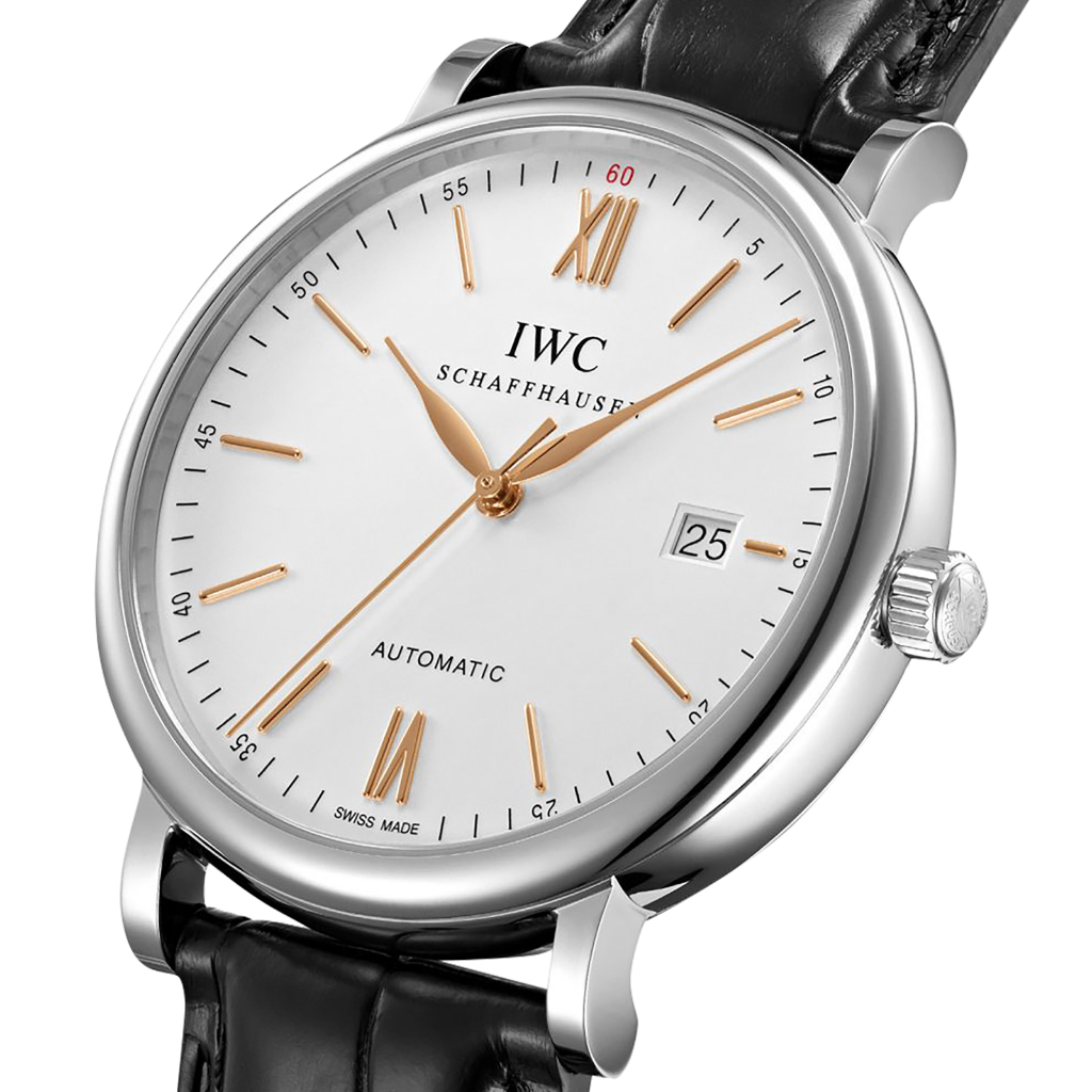 IWC Schaffhausen Portofino Automatic Stainless Steel Silver Dial Mens Watch IW356517