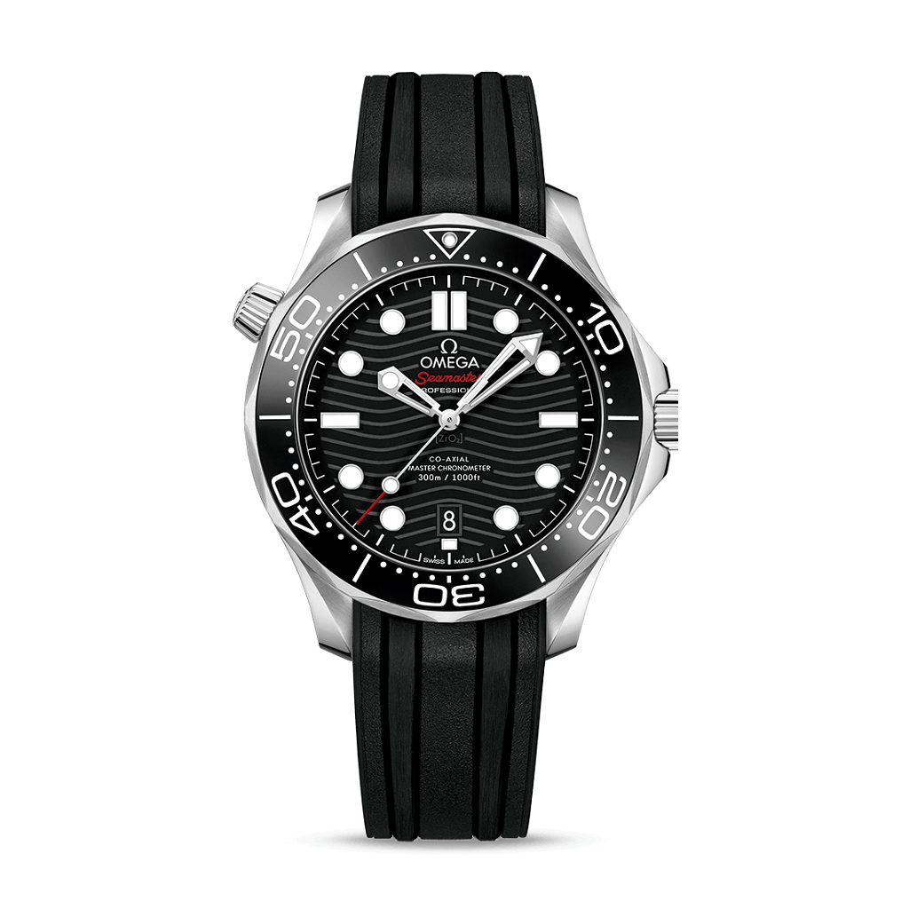 Omega Seamaster Diver Co-Axial Rubber Strap Watch 42mm 210.32.42.20.01.001