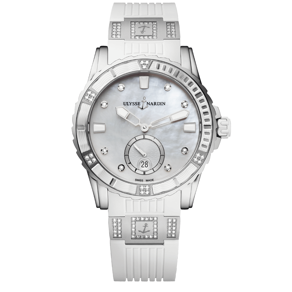 Ulysse Nardin Diver Automatic Stainless Steel Mother-Of-Pearl Dial Ladies Watch 3203-190-3C/10.10