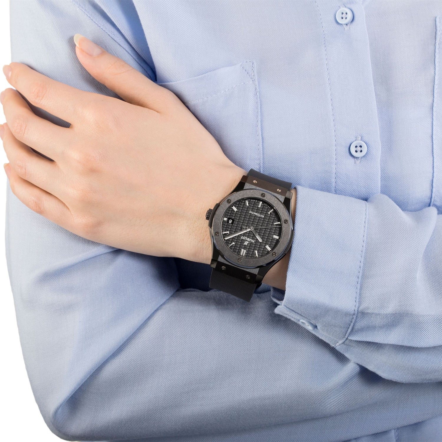 Hublot Classic Fusion Automatic Black Dial Men's 45mm Watch 511.CM.1171.RX