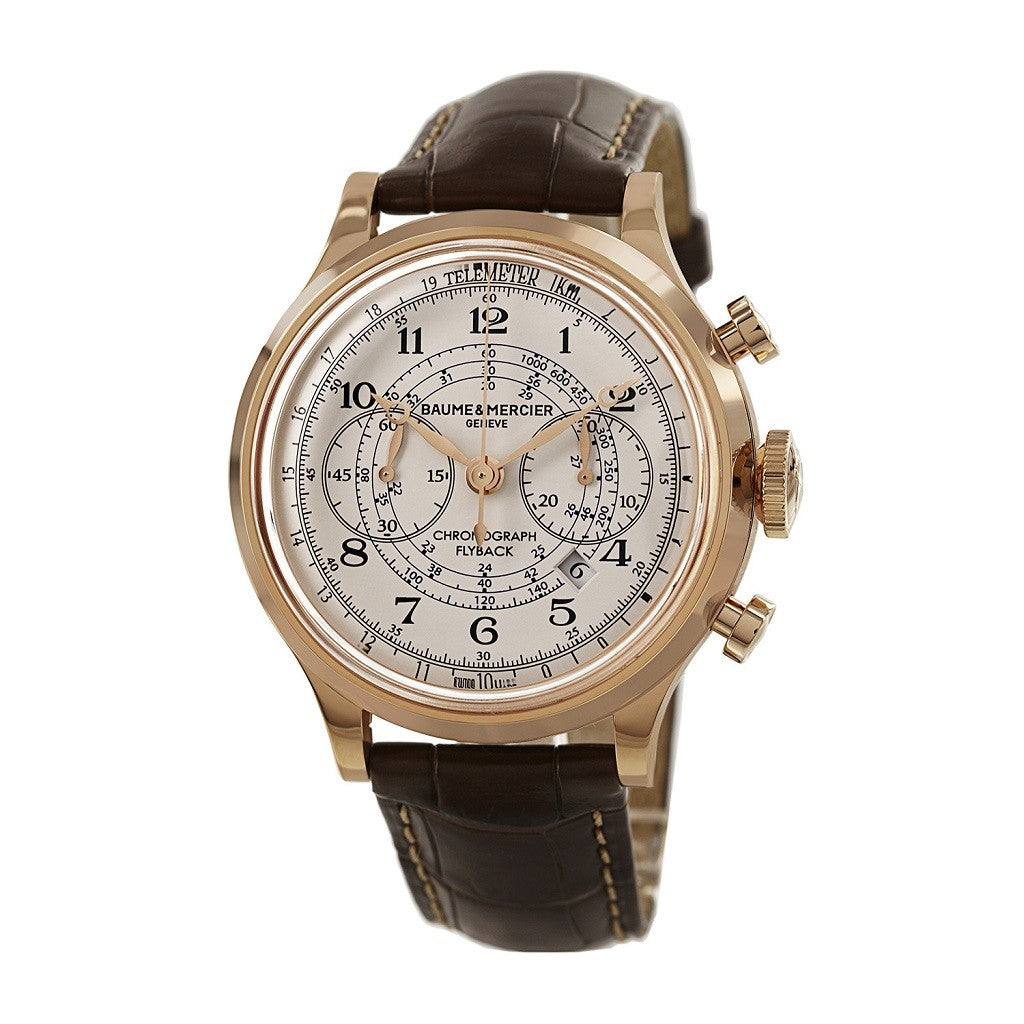 Baume & Mercier Capeland Automatic Rose Gold White Dial Men's Watch 10007