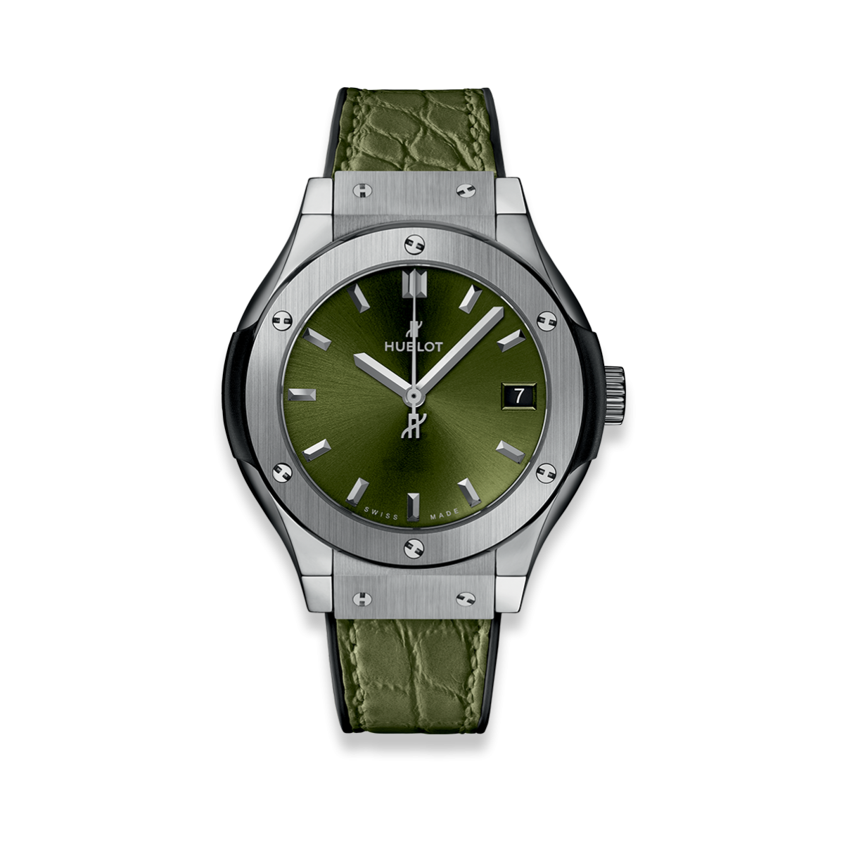 Hublot Classic Fusion Green Titanium Quartz Watch - 581.NX.8970.LR