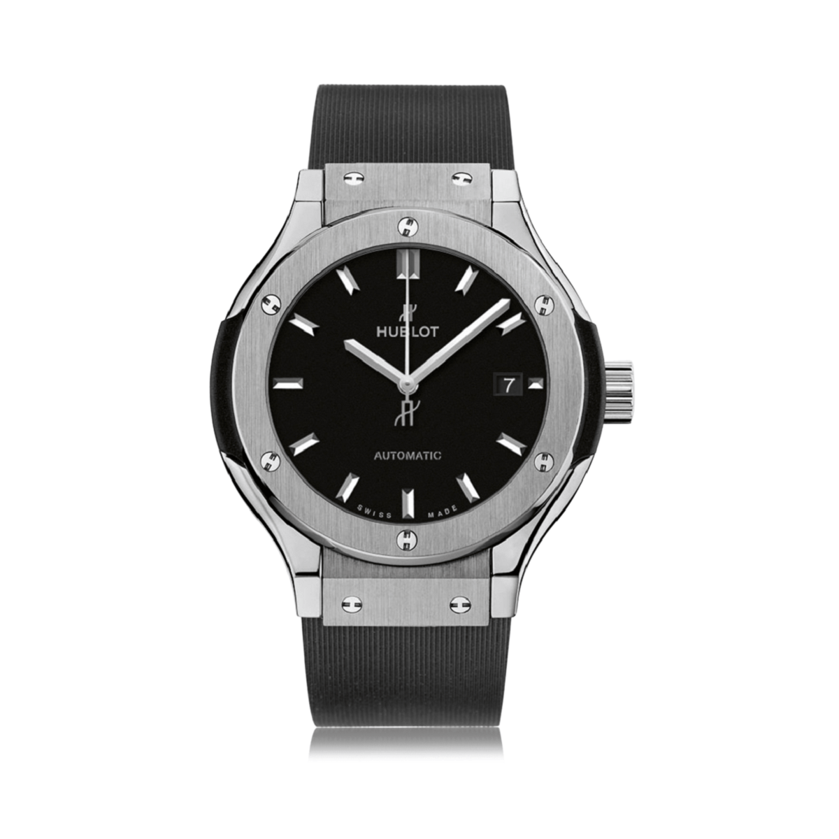 Hublot Classic Fusion Automatic Date Titanium Black Dial Watch - 582.NX.1170.RX