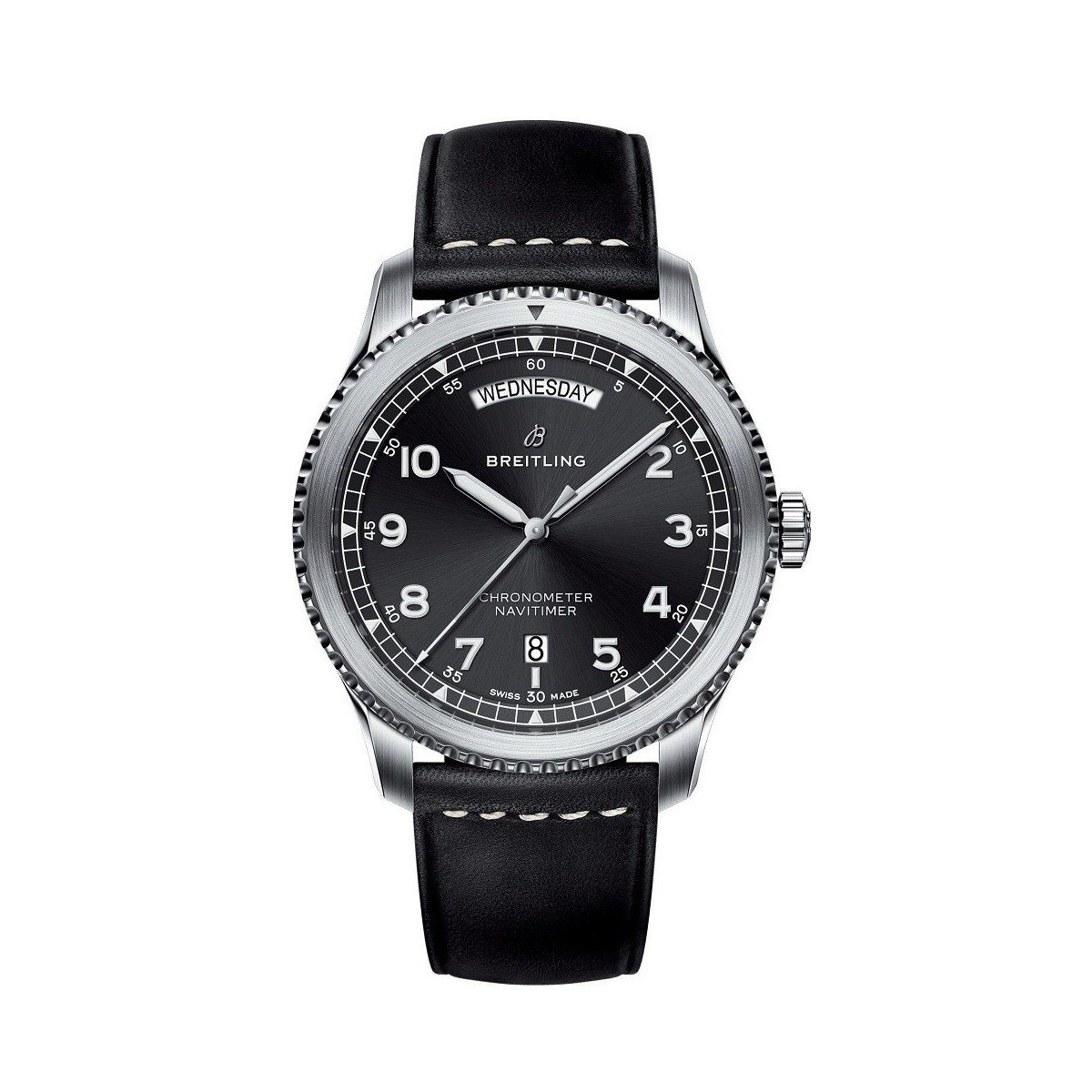 Breitling Navitimer 8 Mens Black Dial 41mm Watch - A45330101B1X1