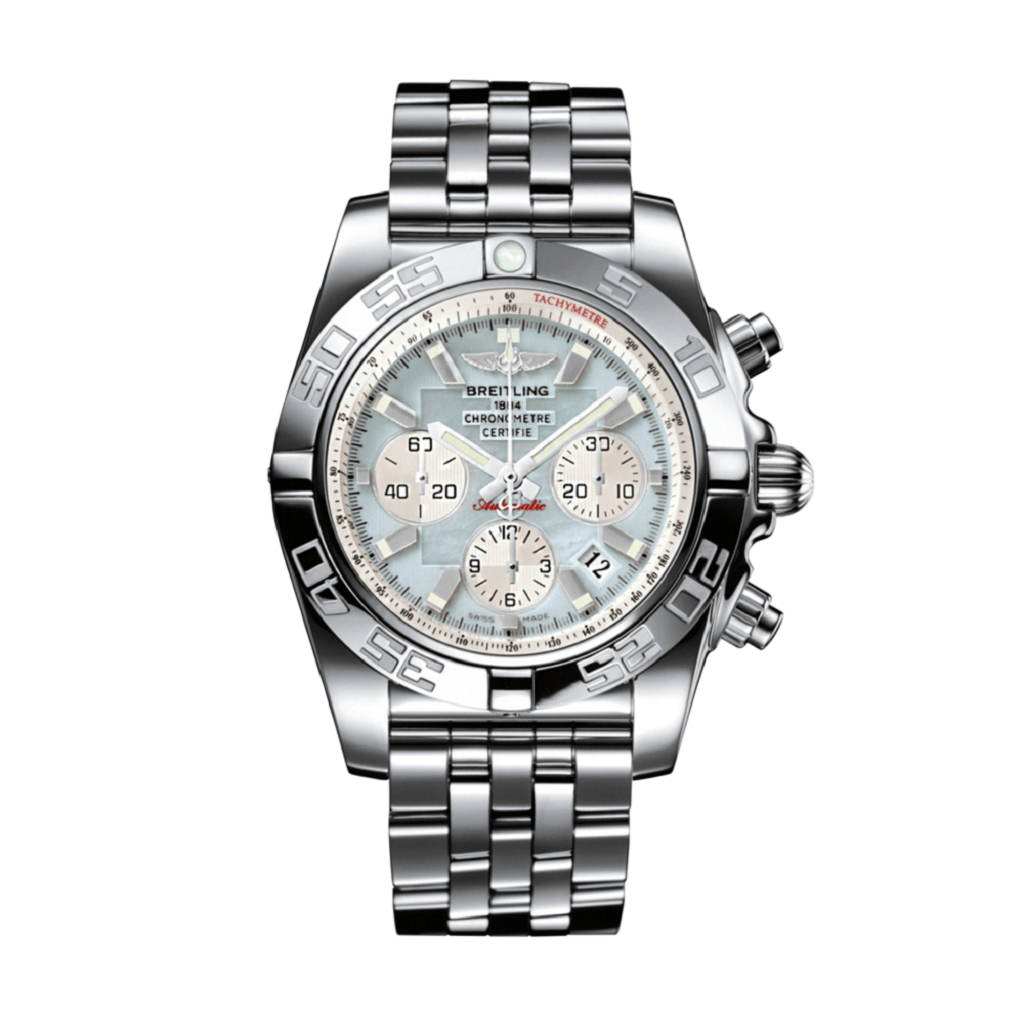 BREITLING Chronomat Automatic Stainless Steel Mother-Of-Pearl Dial Mens Watch AB011053/G686 375A