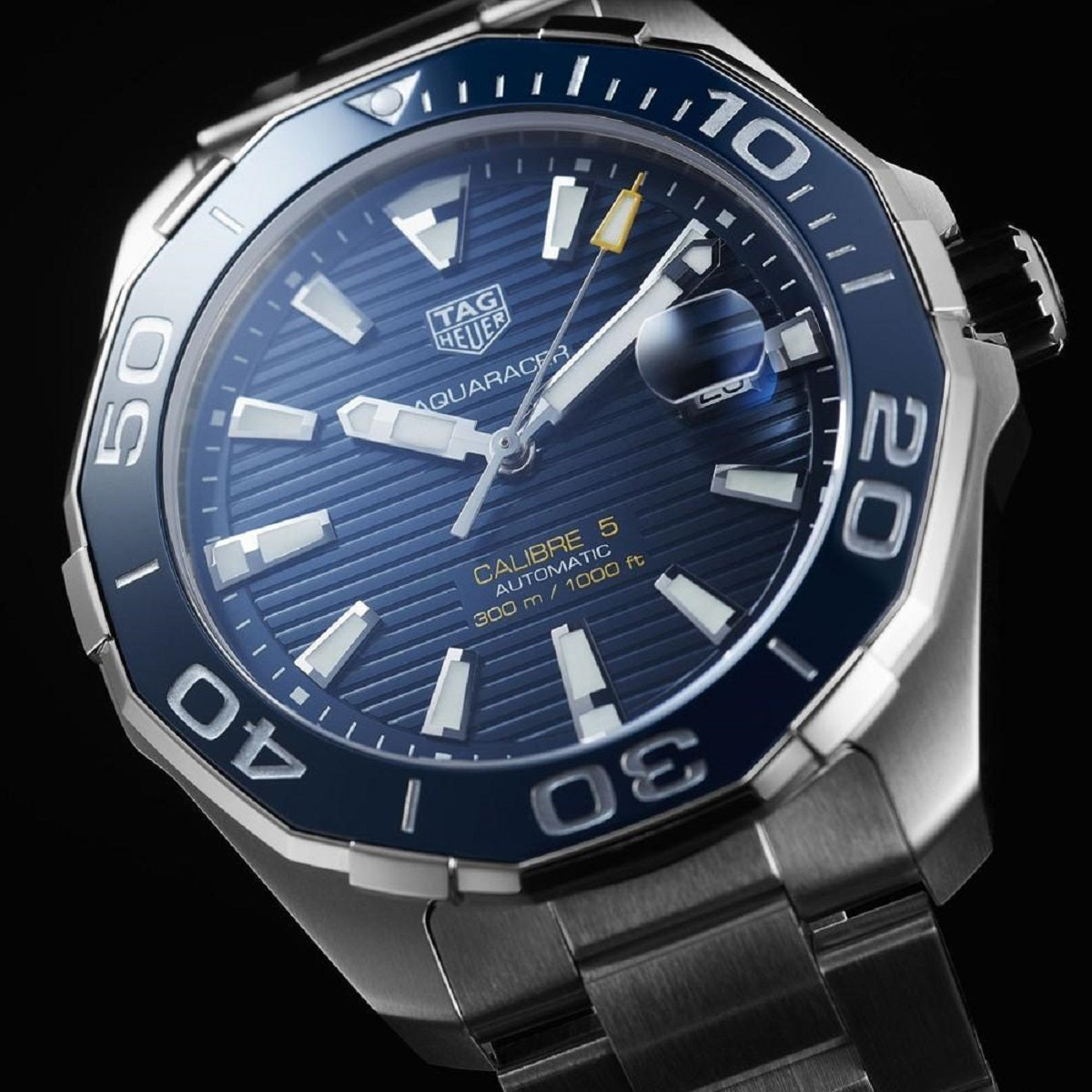 TAG HEUER Aquaracer Automatic Stainless Steel Blue Dial Mens Watch - WAY201B.BA0927