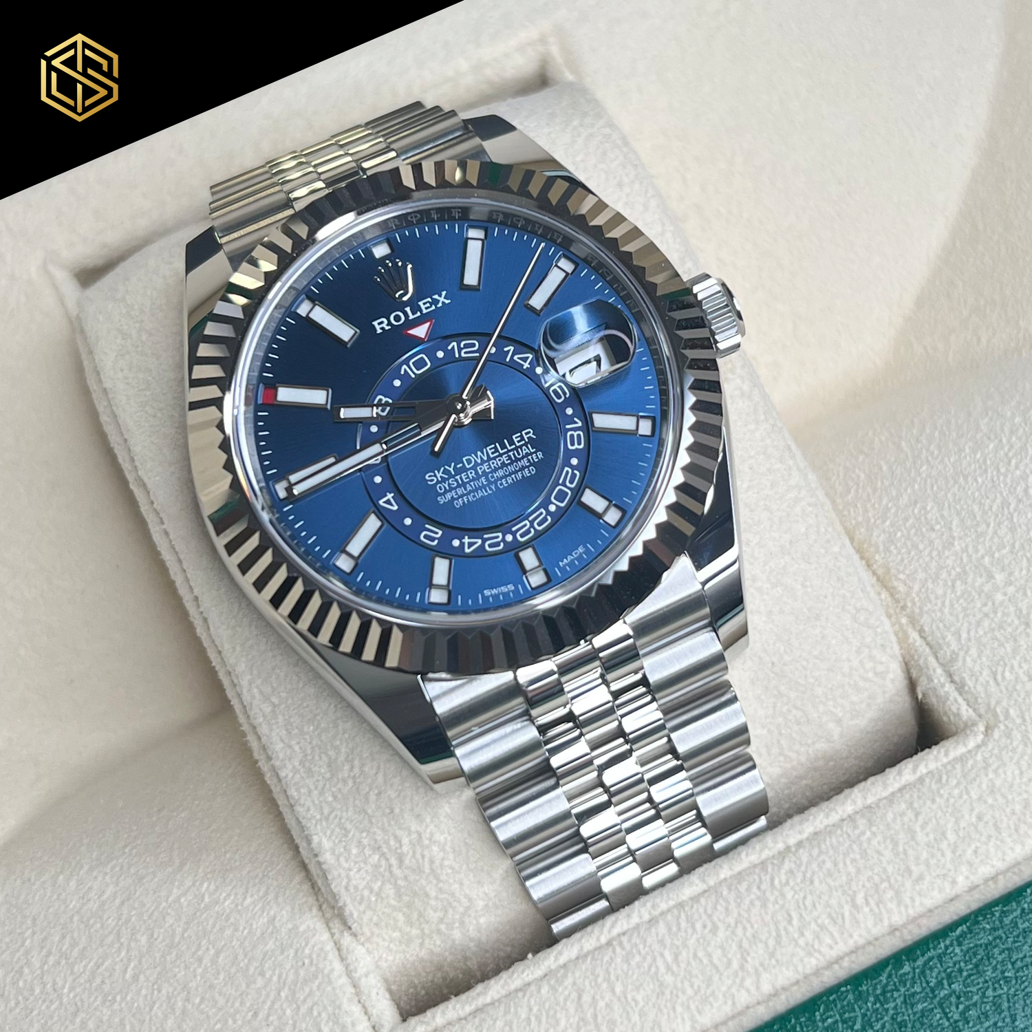 Rolex sky dweller discount blue face for sale