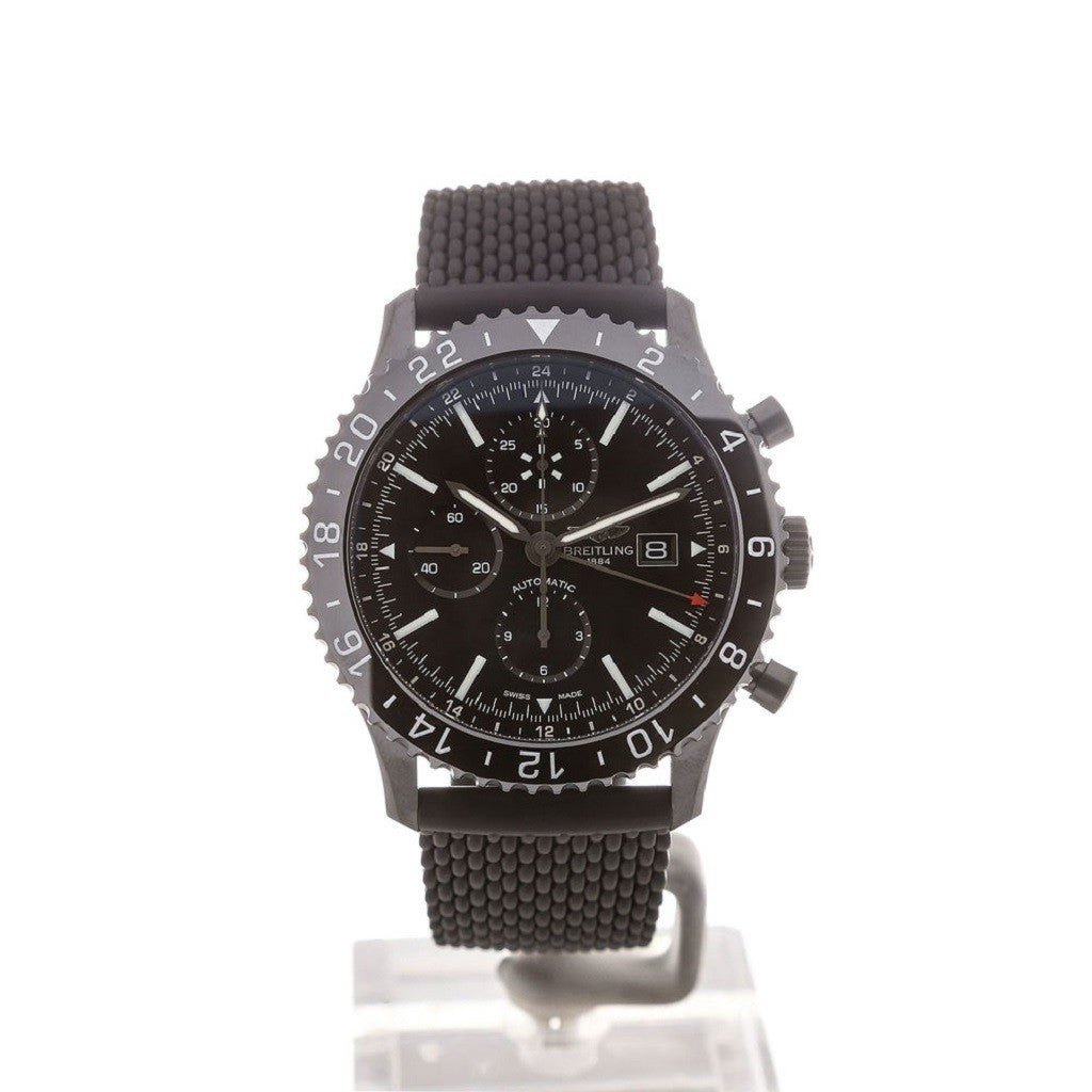 BREITLING Chronoliner Automatic Steel Plated & Carbon Black Dial Mens Watch M2431013/BF02 267S+M20SS.1