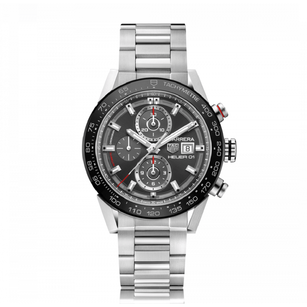 TAG HEUER Carrera Automatic Stainless Steel Grey Dial Mens Watch CAR201W.BA0714