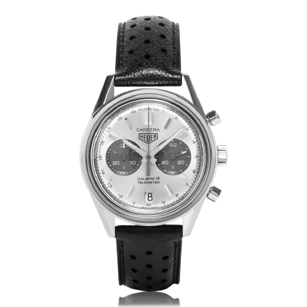 TAG HEUER Carrera Chronograph Stainless Steel Silver Mens Watch CAR221A.FC6353