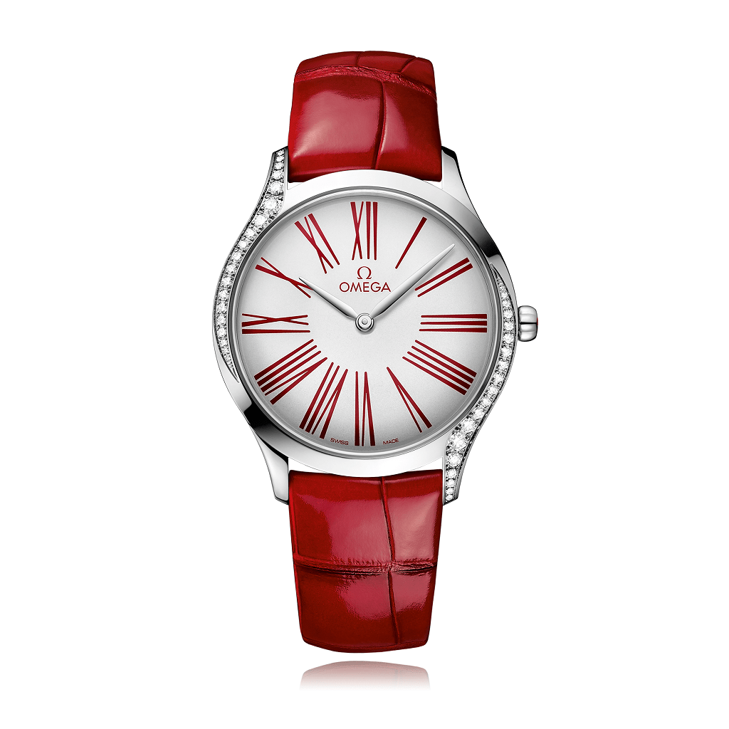 Omega De Ville Trésor Ladies' Red Leather Strap Watch 428.18.36.60.04.002
