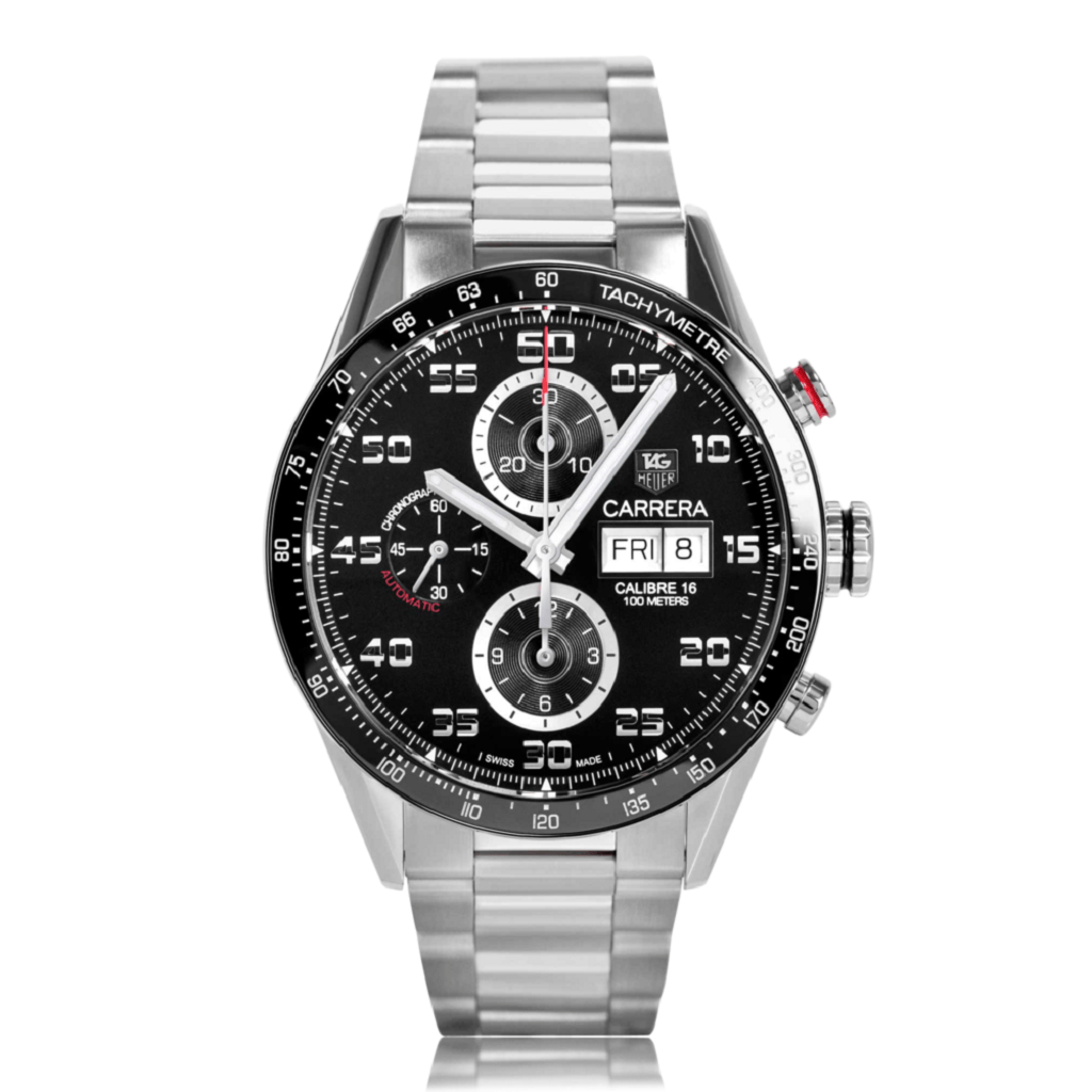 TAG HEUER Carrera 16 Day Date Automatic Chronograph Stainless Steel Mens Watch - CV2A1R.BA0799