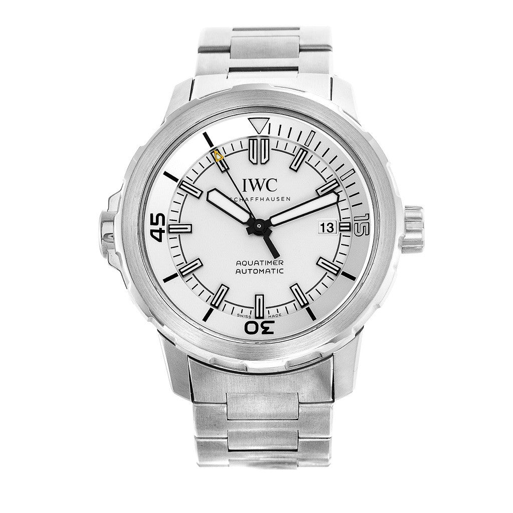 IWC Schaffhausen Aquatimer Silver Steel Automatic Mens Watch IW329004 - SwissTimepieces