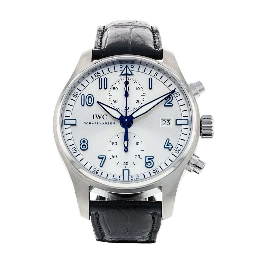 IWC Schaffhausen Pilot Automatic Stainless Steel Silver Dial Mens Watch IW387812