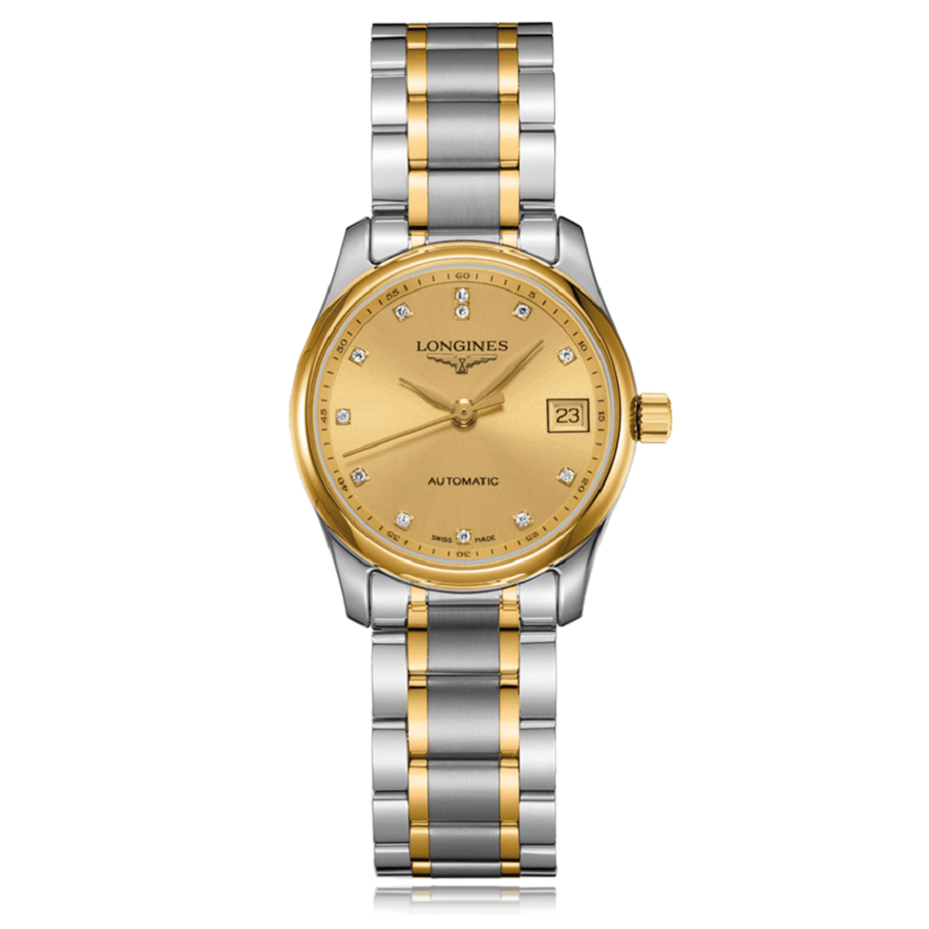 LONGINES Master Collection Automatic White Gold & Rose Gold Gold Dial Ladies Watch L22575377