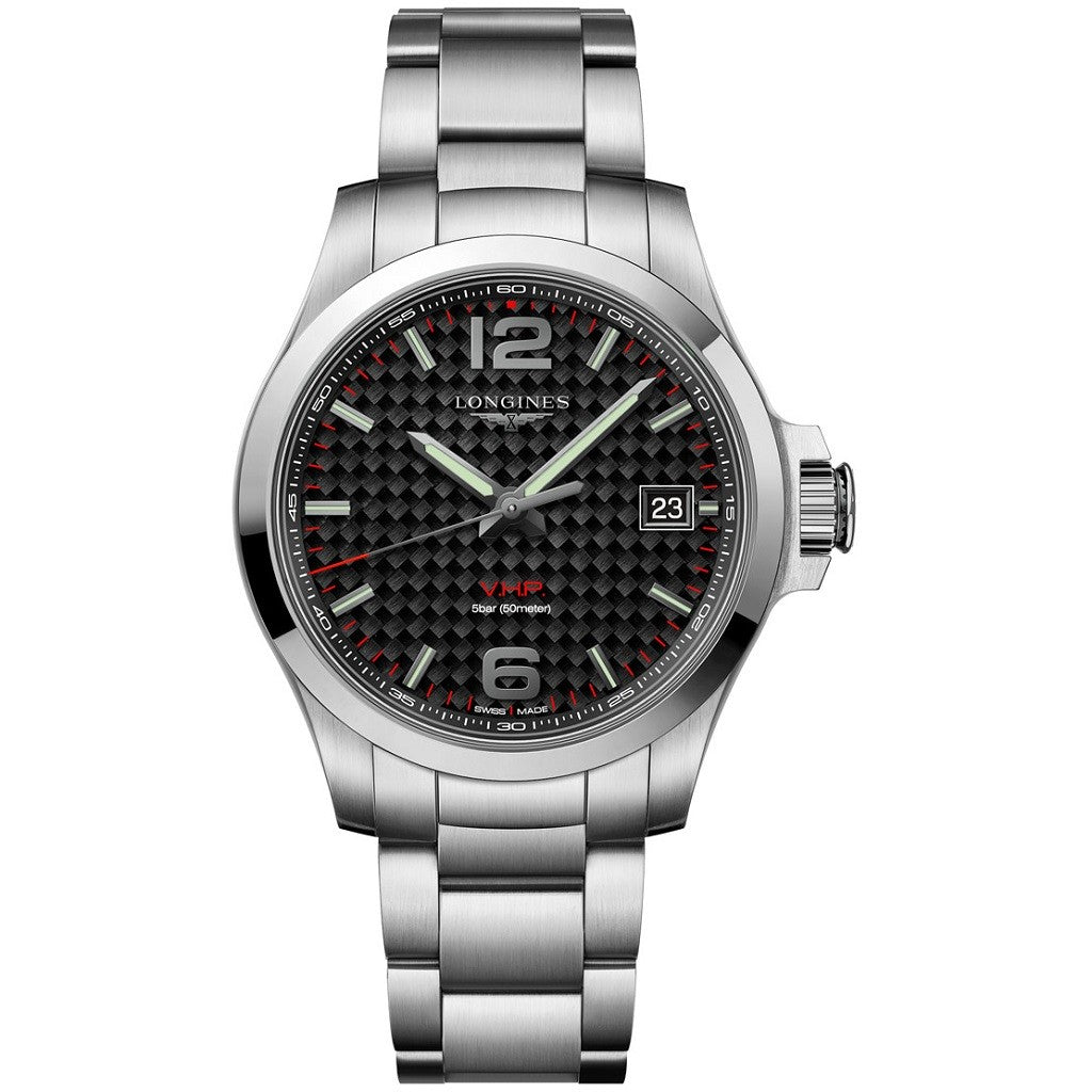 Longines Conquest V.H.P Automatic Stainless Steel Black Dial Mens Watch L37164666