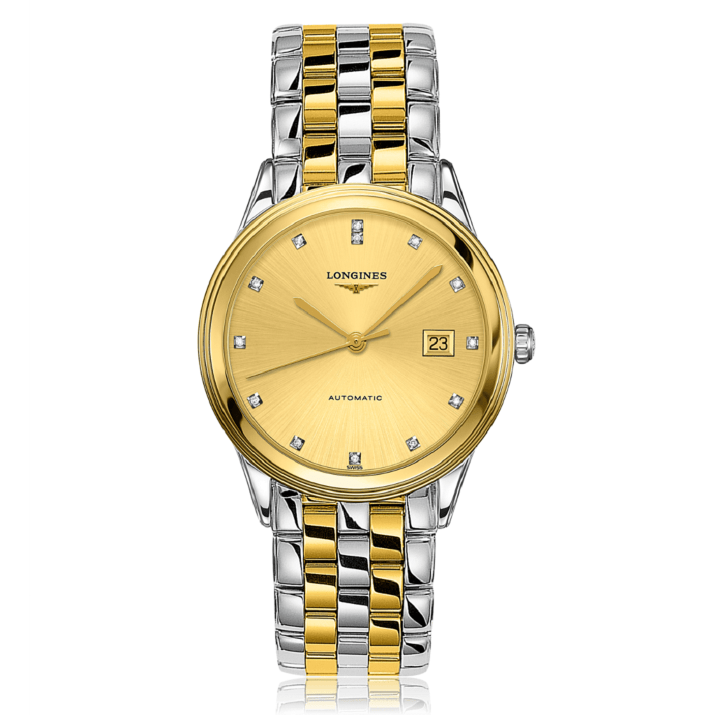 LONGINES Flagship Automatic Stainless Steel Gold Dial Mens Watch L48743377