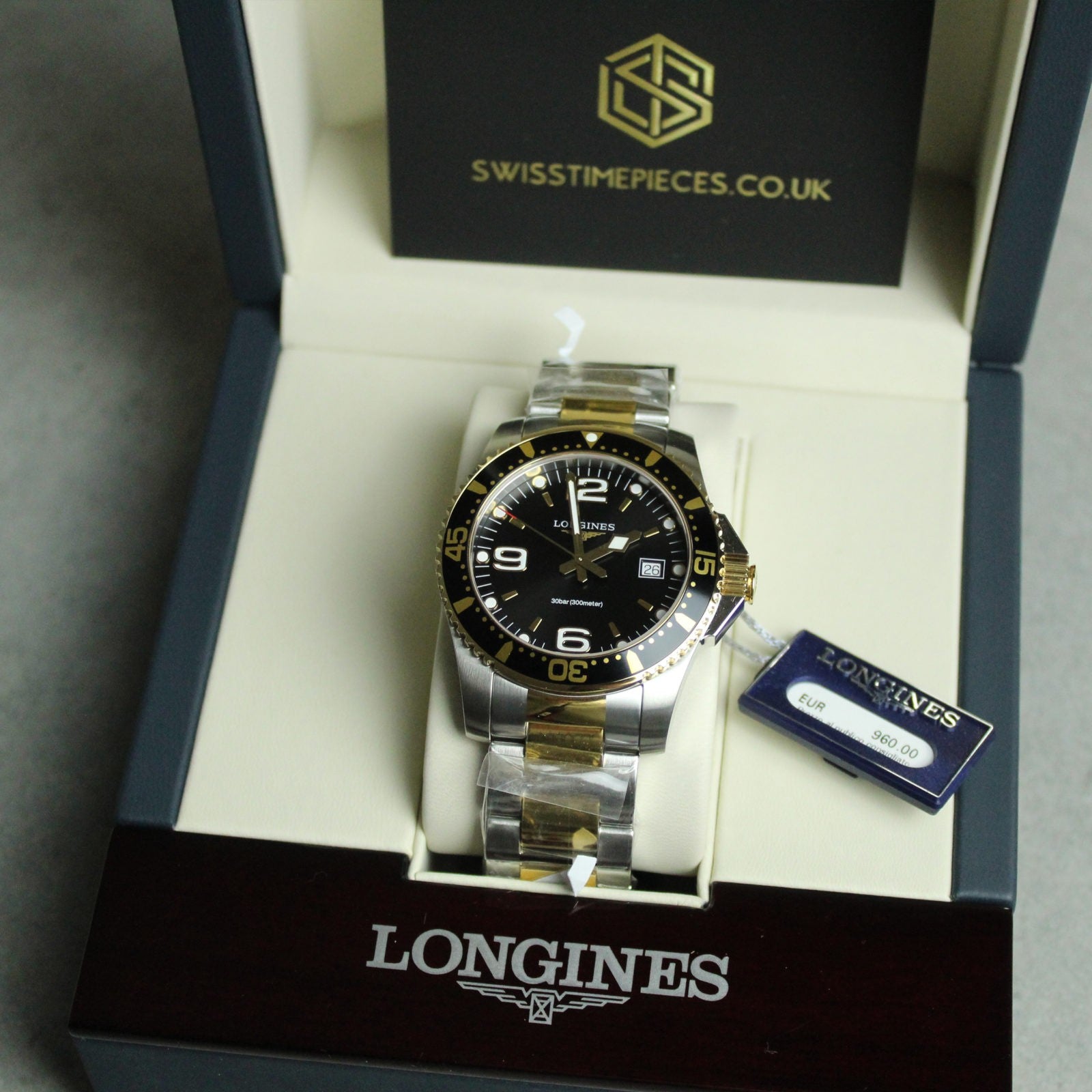 LONGINES Heritage Automatic Stainless Steel Black Dial Mens Watch