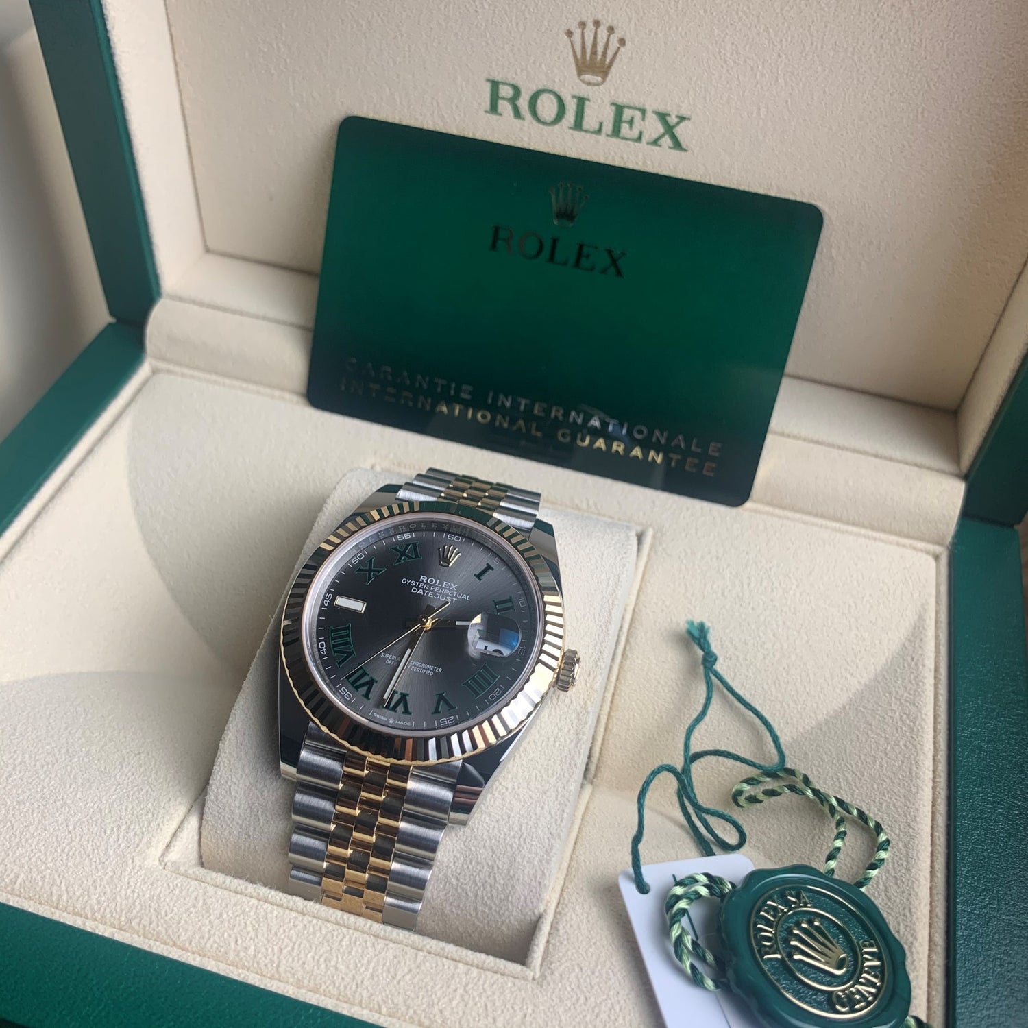 Rolex Datejust 41 Wimbledon Dial 126333 Bi-Metal Full Set Watch