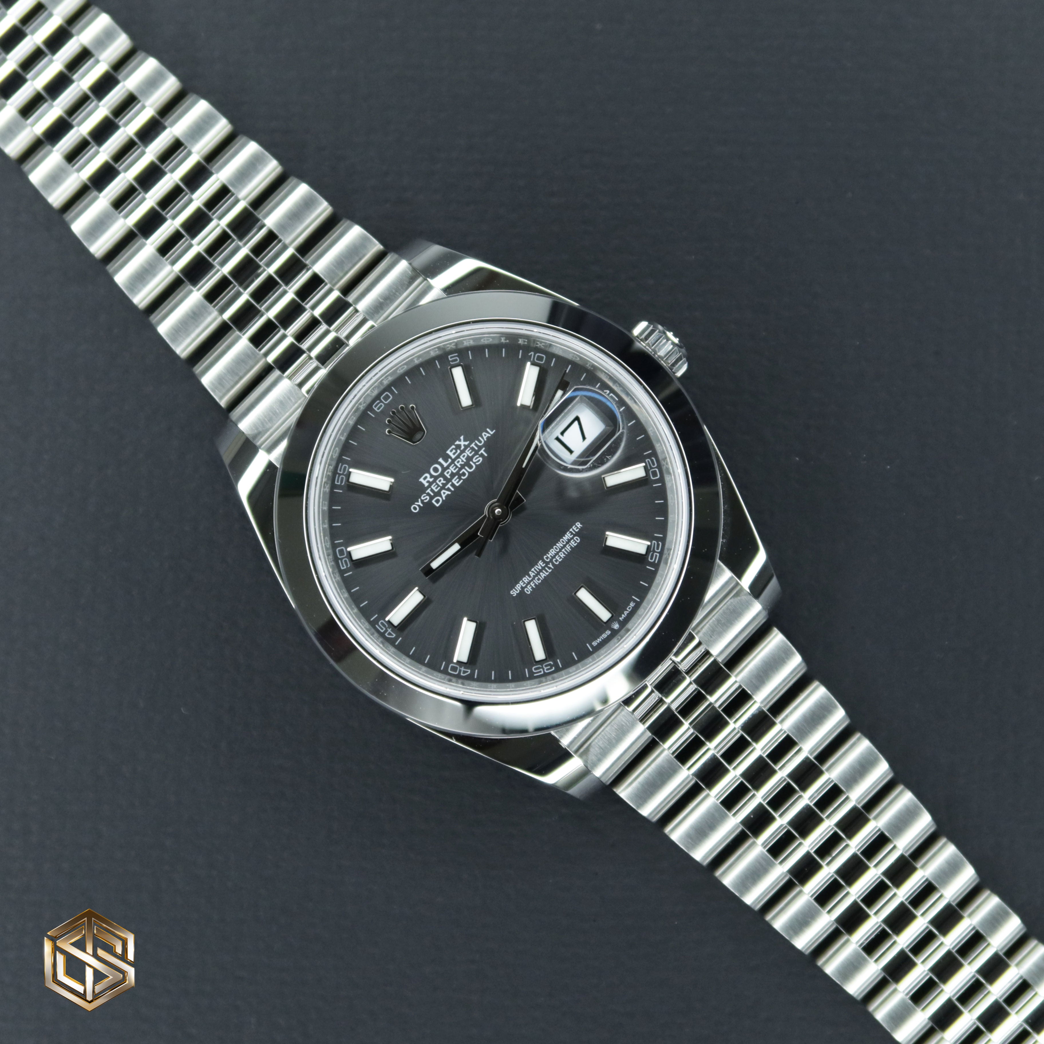 Rolex datejust 41 dark rhodium clearance dial