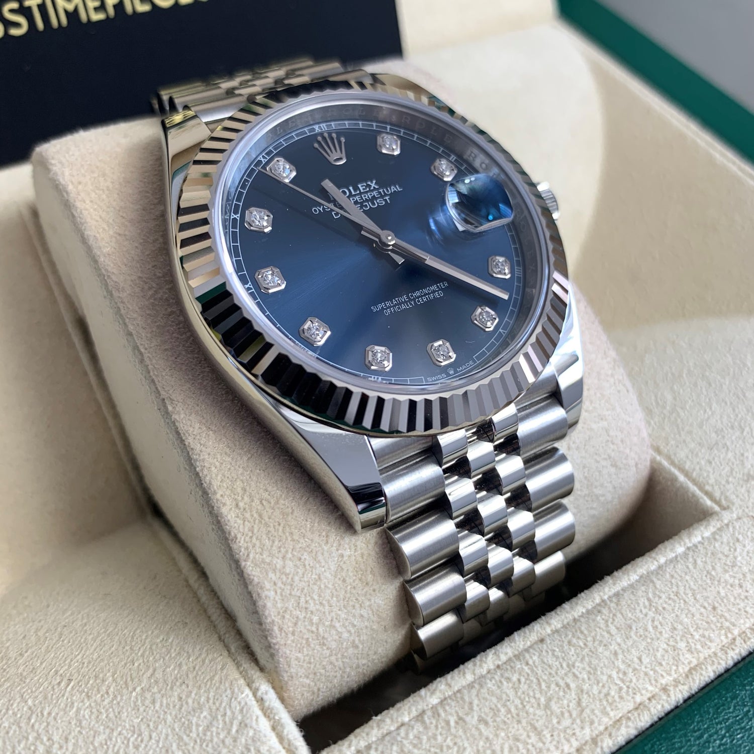 Rolex Datejust 41 126334 Blue Diamond Dial Jubilee Watch