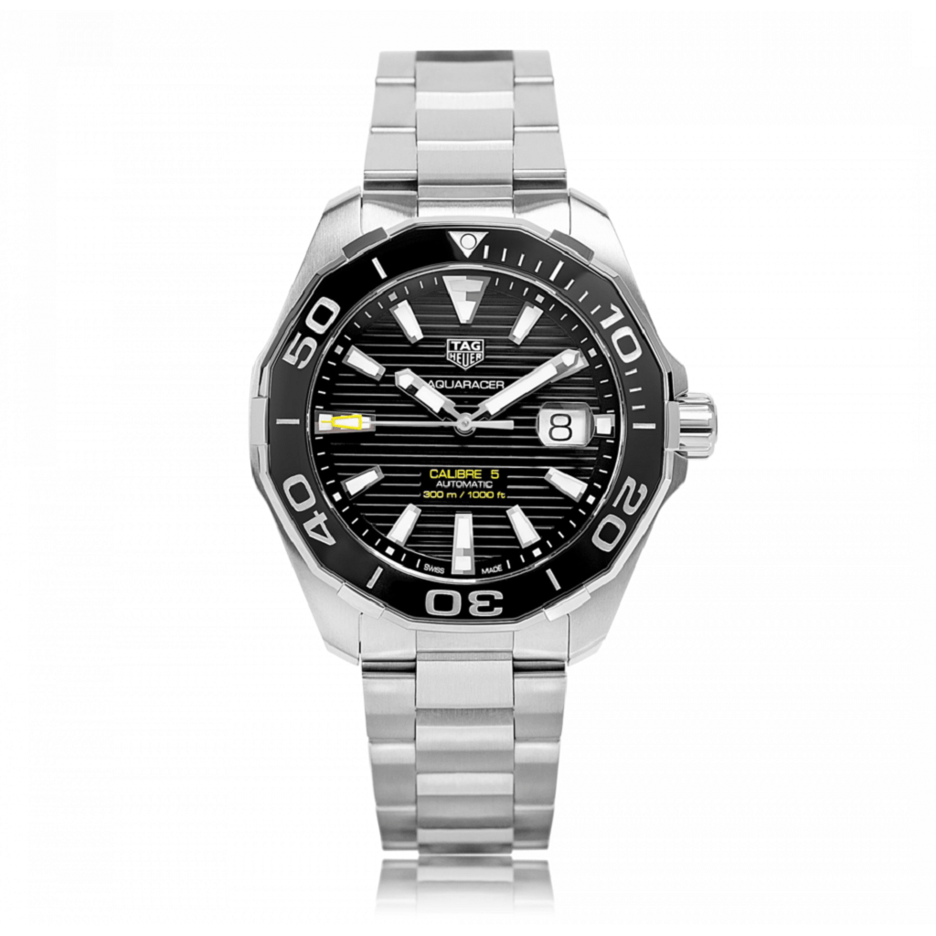 TAG HEUER Aquaracer Automatic Stainless Steel Black Dial Mens Watch - WAY201A.BA0927