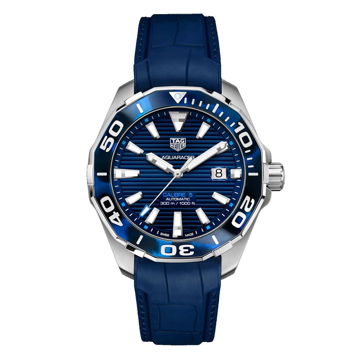 Tag Heuer Aquaracer Calibre 5 43mm Blue Mens Watch - WAY201P.FT6178