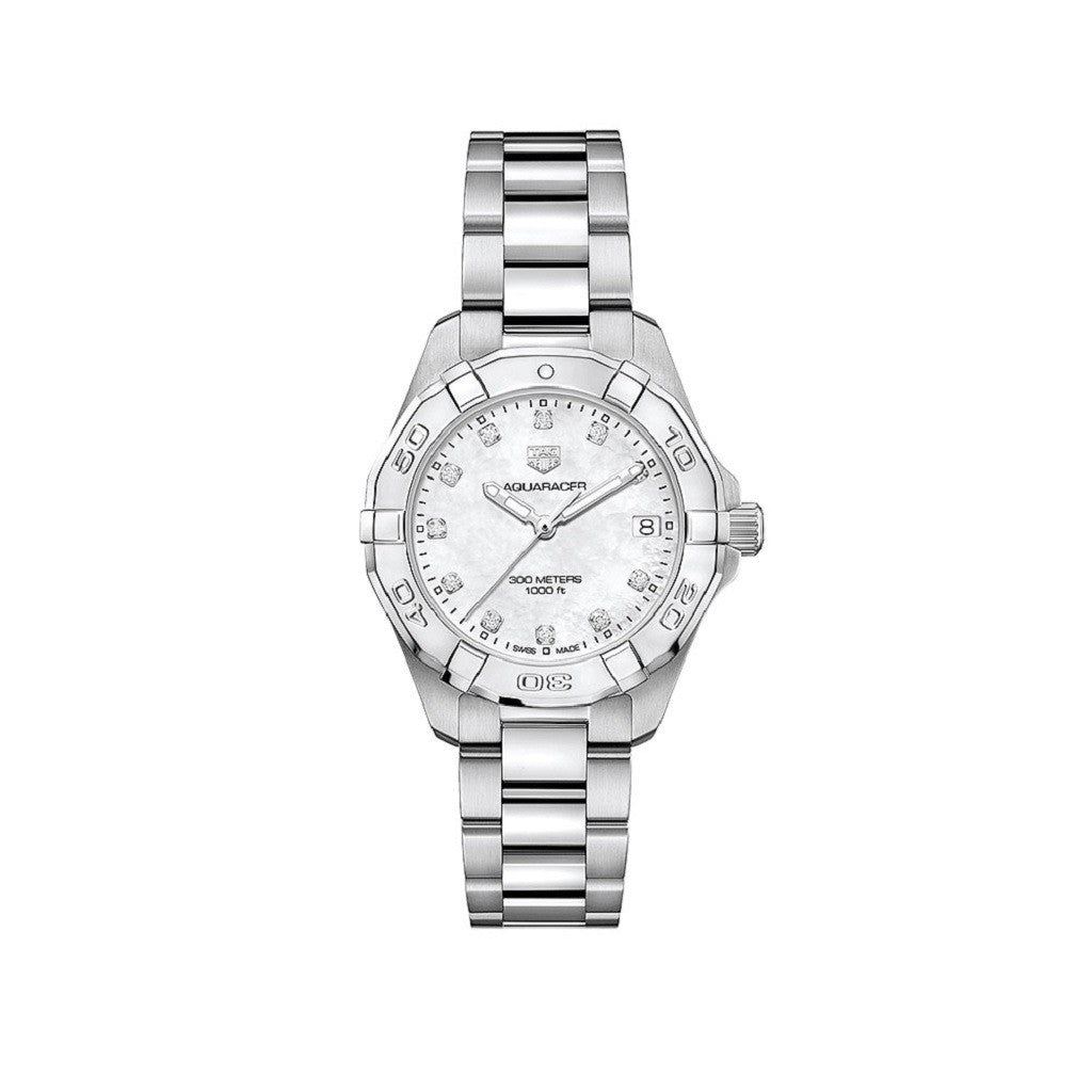 TAG Heuer Aquaracer Ladies' Mother Of Pearl Diamond Watch WBD1314.BA0740