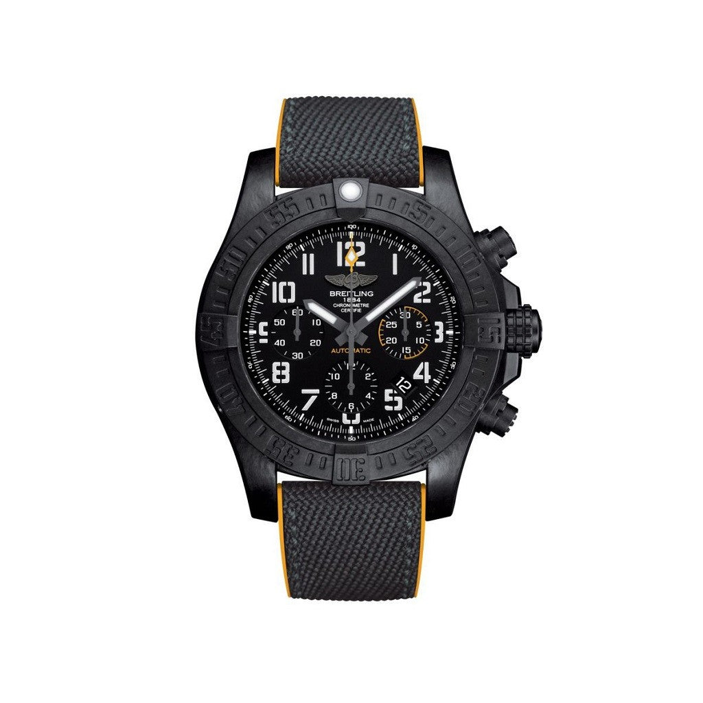 Breitling Avenger Hurricane Automatic Chronograph Black Dial Rubber Strap 45mm Watch XB0180E4/BF31/284S