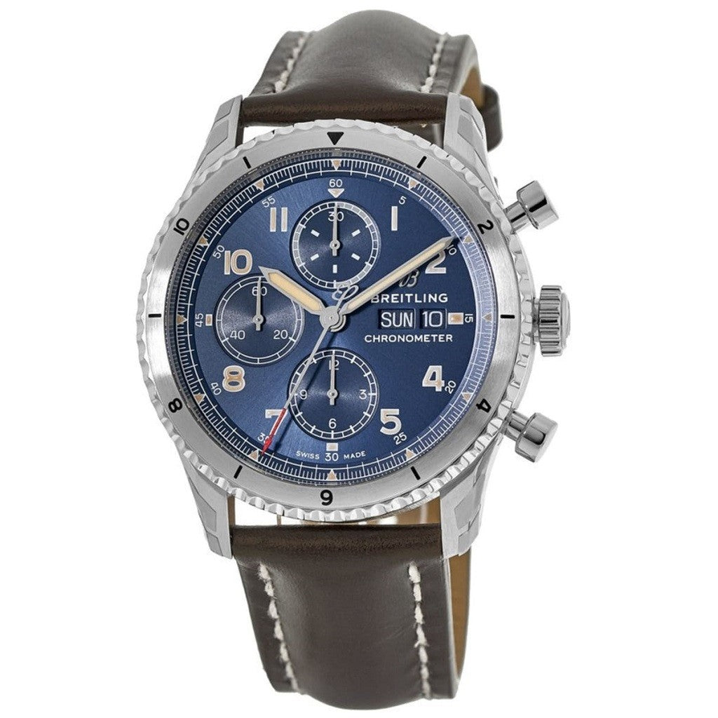 Breitling Aviator 8 Chronograph Automatic Chronometer Blue Dial Men's Watch A13316101C1X2