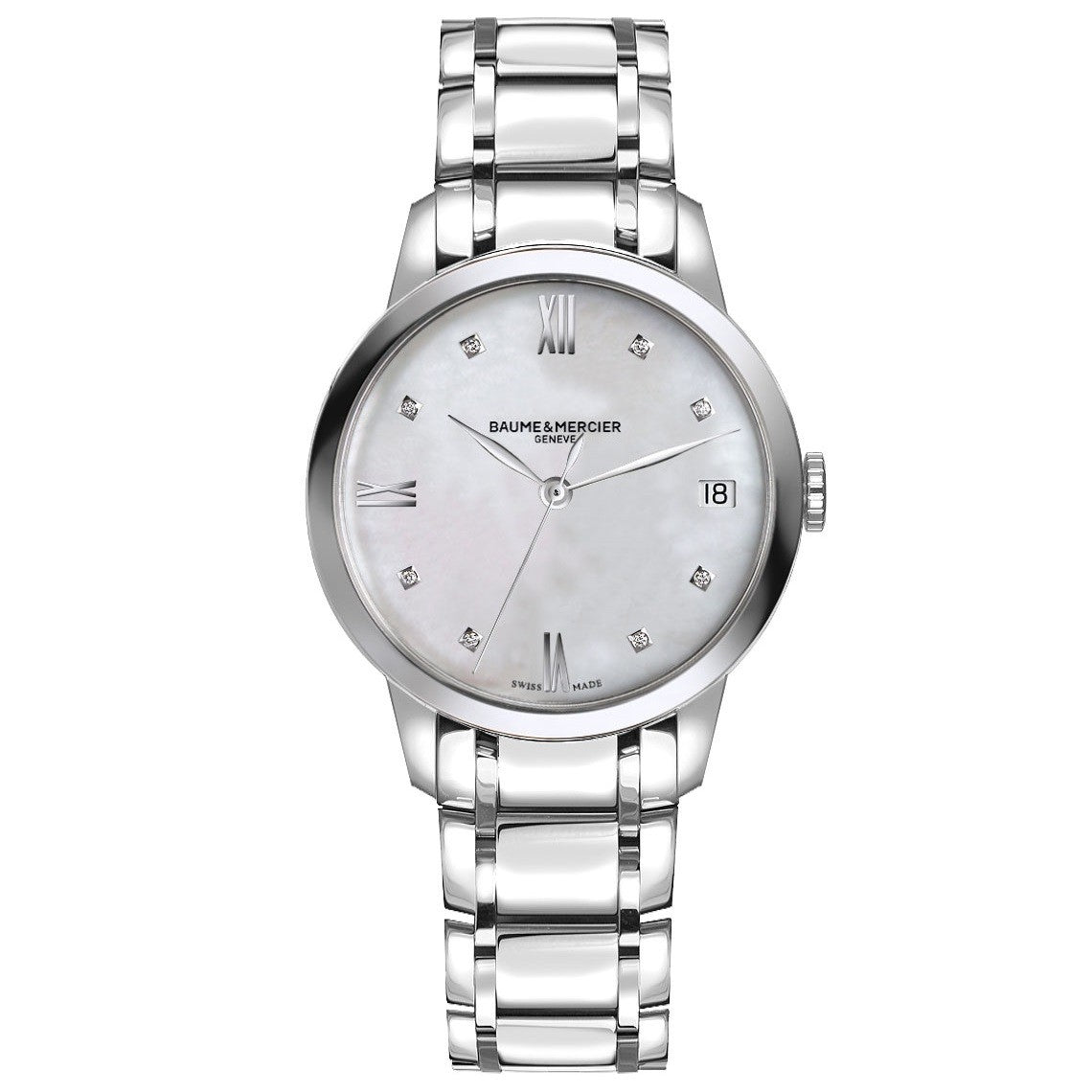 Baume & Mercier Classima Quartz Stainless Steel Mother of Pearl Dial Ladies Watch 10326