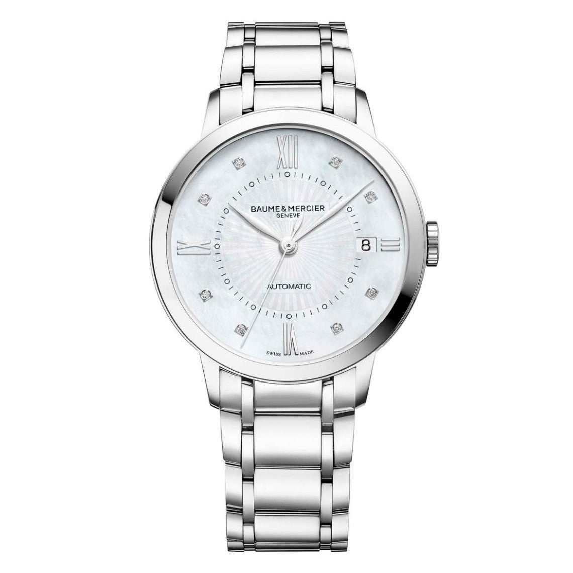 Baume & Mercier Classima Automatic Stainless Steel Mother of Pearl Dial Ladies Watch 10221