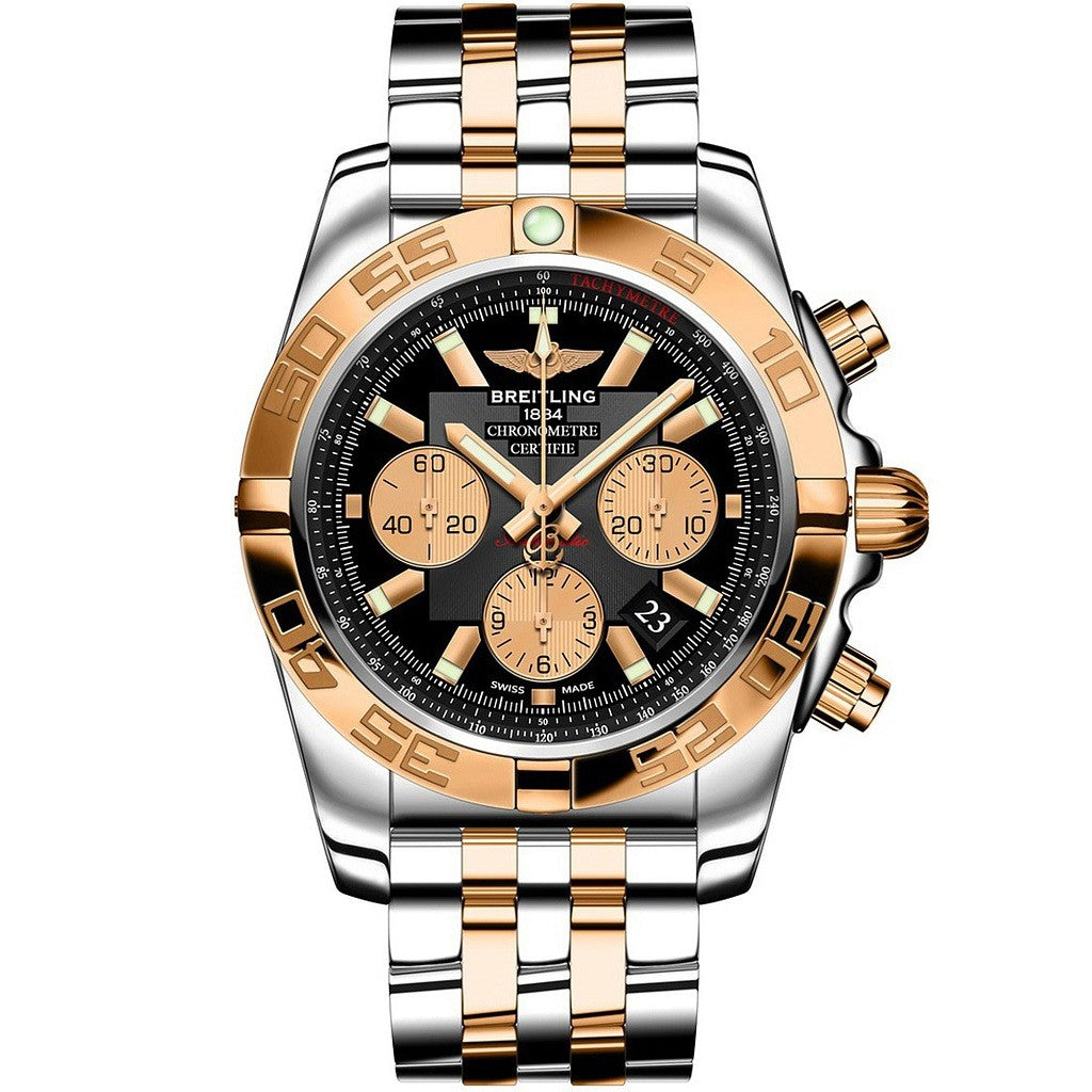 BREITLING Chronomat 44 Steel Gold Automatic Mens Watch CB011012/B968 744P